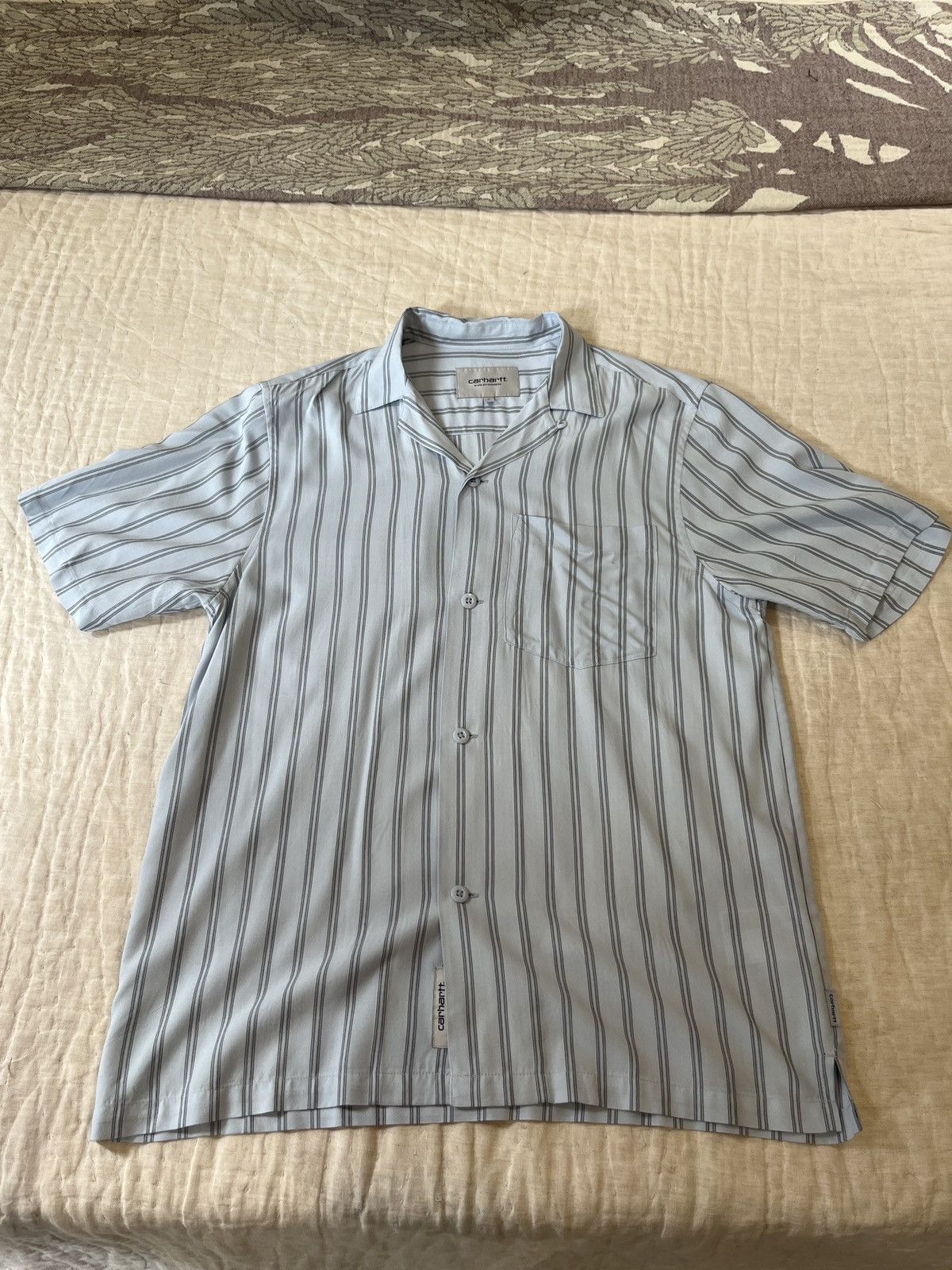 Carhartt Wip Reyes Stripe Shirt — Icarus/Atom Blue (Small) Size US S / EU 44-46 / 1 - 1 Thumbnail