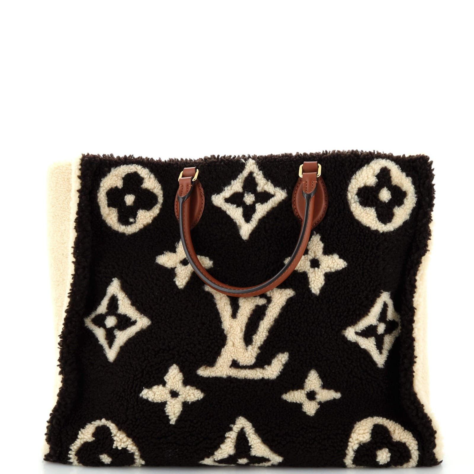 OnTheGo Tote Monogram Giant Teddy Fleece GM