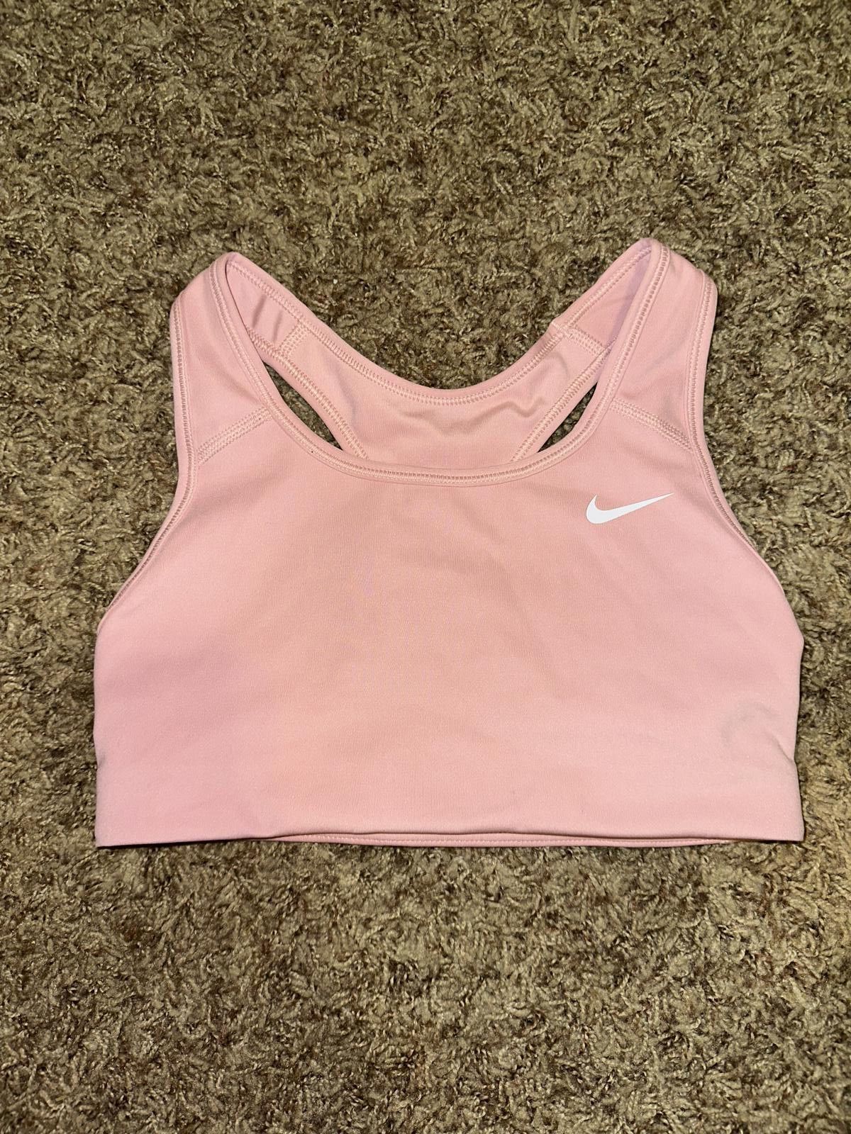 Nike Nike Pro Swoosh Pink Medium Support Bra Women's (Non PAD) Size ONE SIZE - 1 Thumbnail