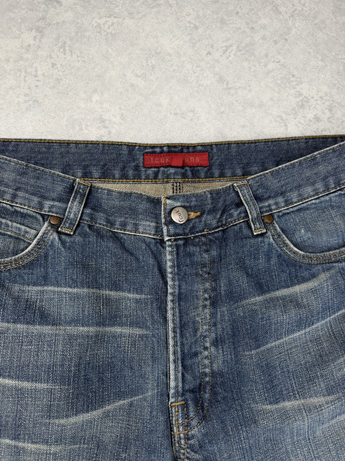 FCUK FCUK Jeans Distressed Flare Blue Denim Jeans Y2K Size 32 Size US 32 / EU 48 - 6 Thumbnail