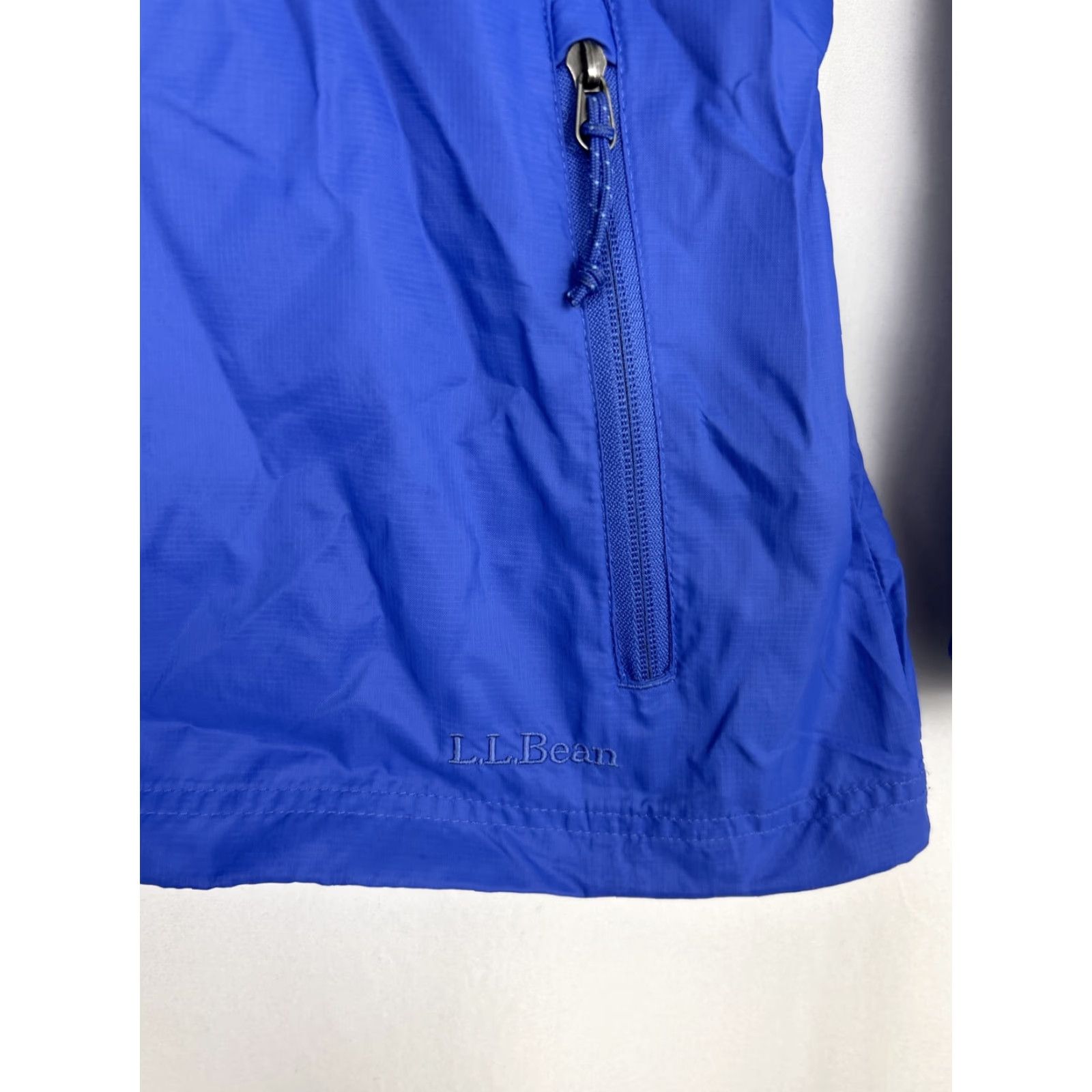 Vintage LL Bean Windbreaker Womens Medium Blue Lightweight Full Zip Nylon Zipaway Hood Size M / US 6-8 / IT 42-44 - 6 Thumbnail