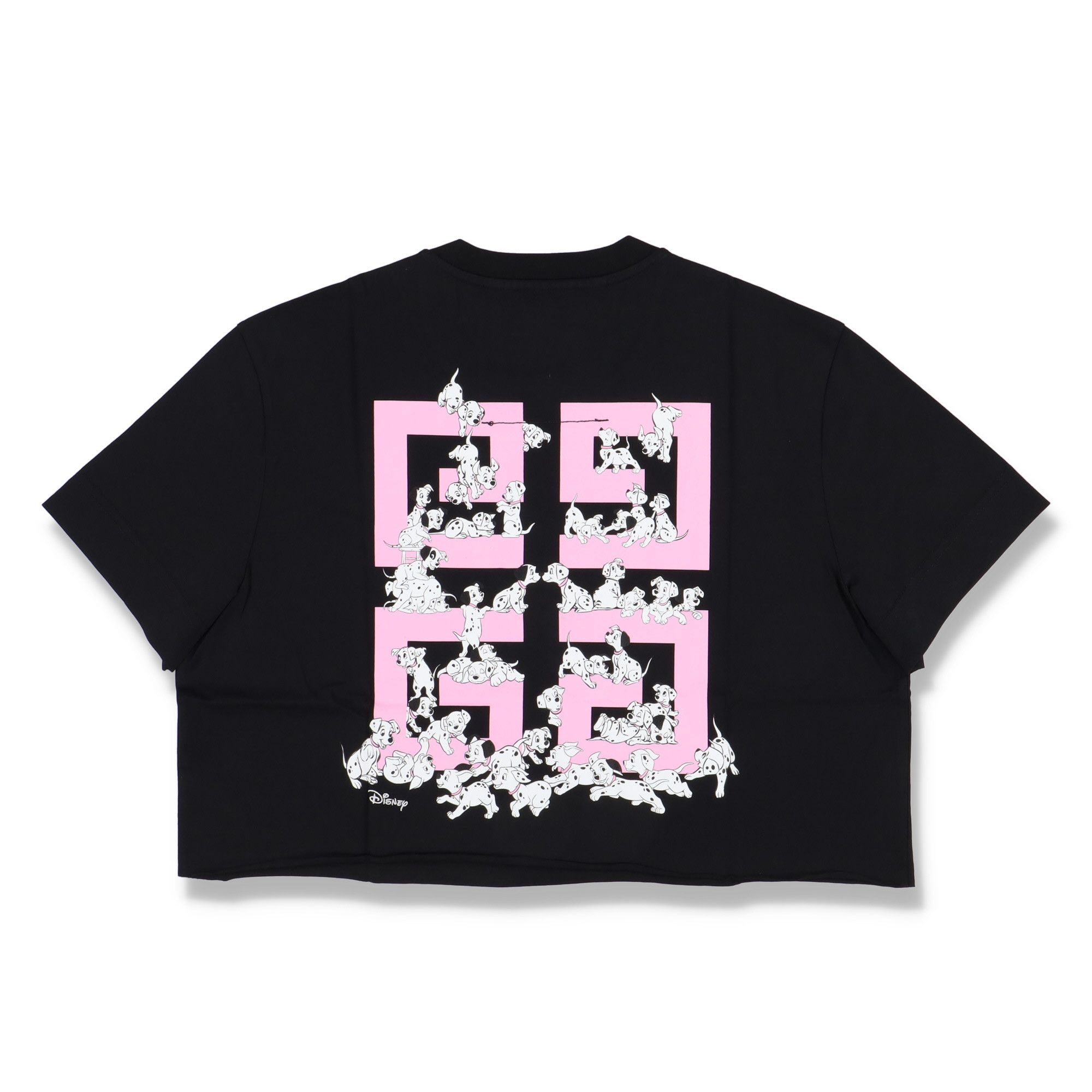 image of X Disney Black 101 Dalmatians 4G Logo Cropped T-Shirt, Women's (Size Large)