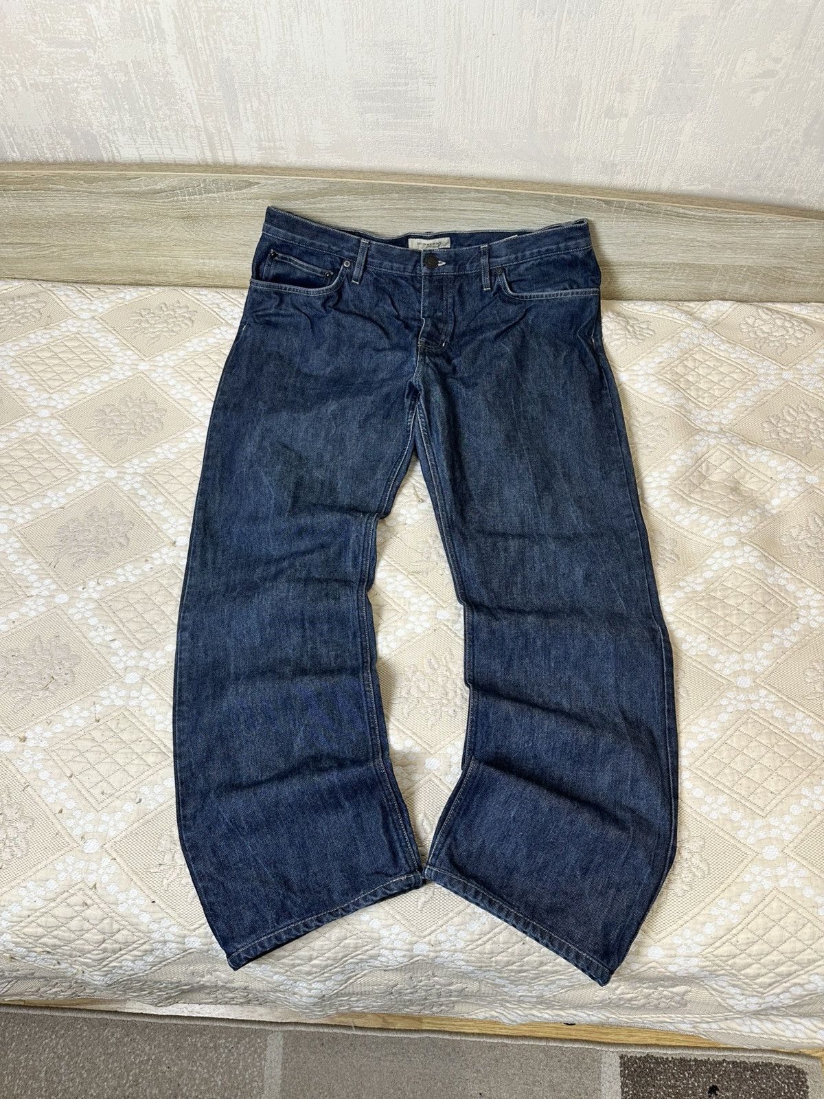 Burberry 🔥 Burberry London Vintage Blue Denim Pants Jeans Trousers Size US 36 / EU 52 - 1 Thumbnail