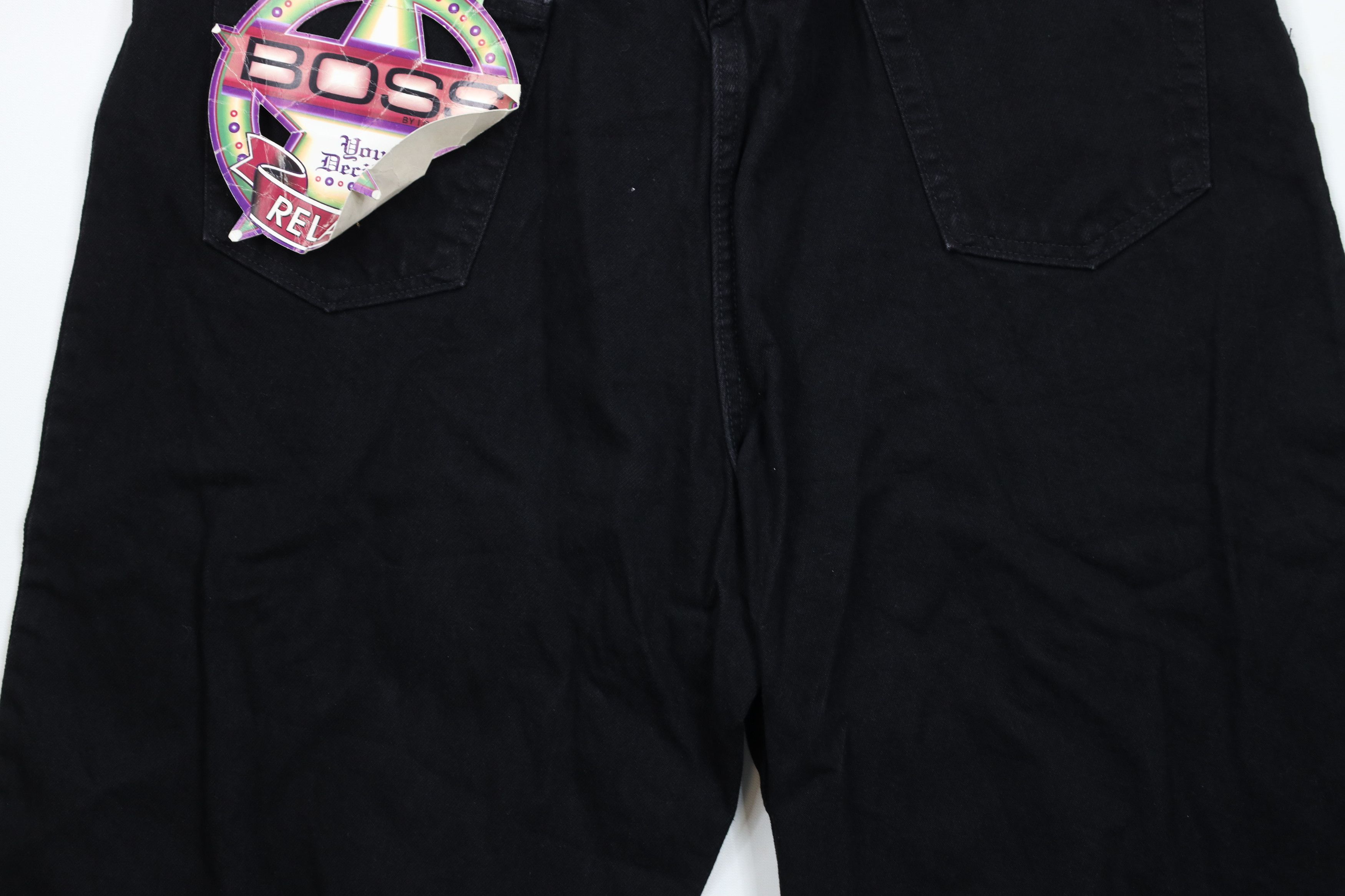 Vintage Deadstock Vintage 90s Boss Baggy Fit Denim Shorts Black USA Size US 40 / EU 56 - 12 Thumbnail