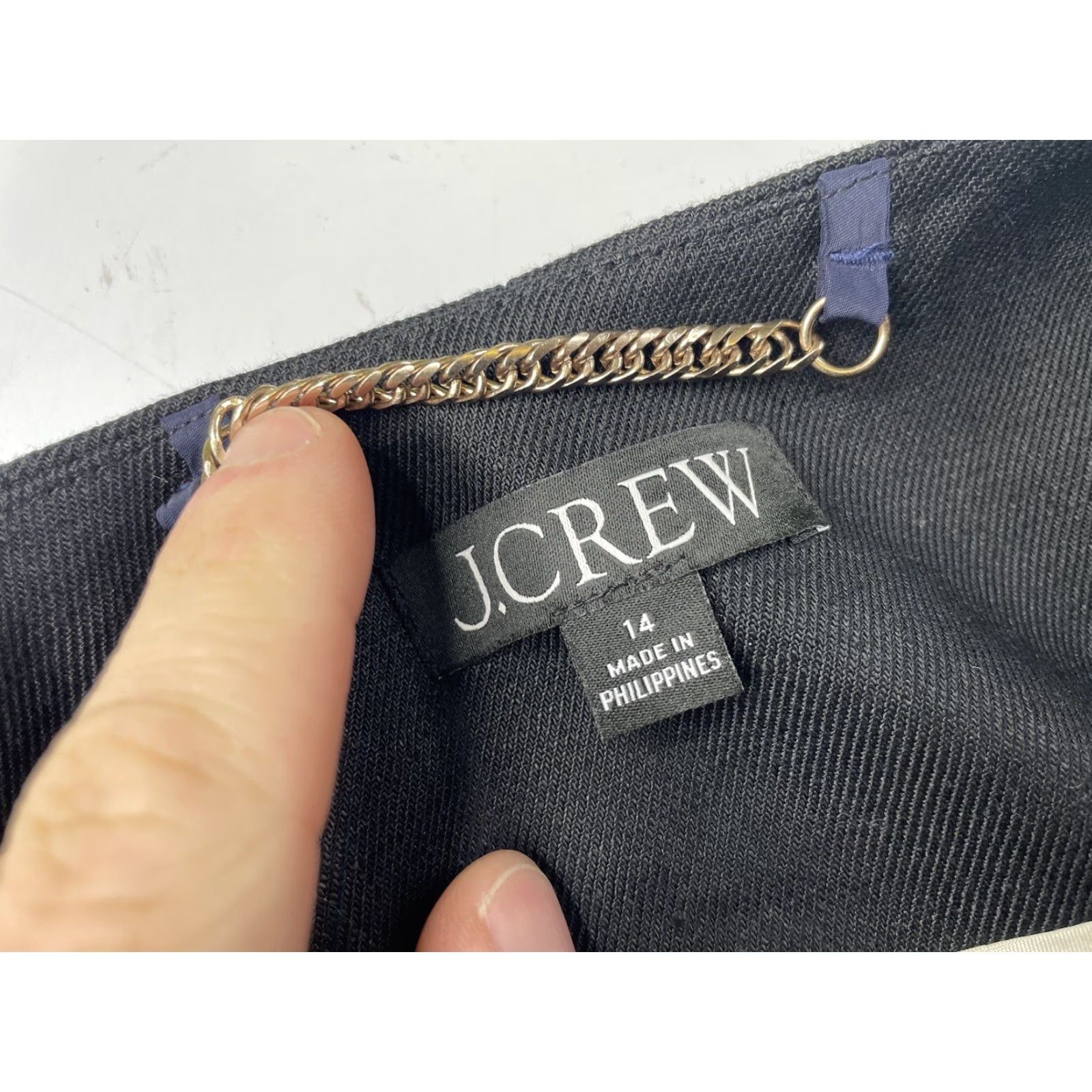 J.Crew VINTAGE J.CREW BLACK MARITIME TWEED LOUISE LADY JACKET 14 WOMEN Linen Blend Tweed Blazer Size 14 Black Womens Jacket Size XL / US 12-14 / IT 48-50 - 2 Thumbnail