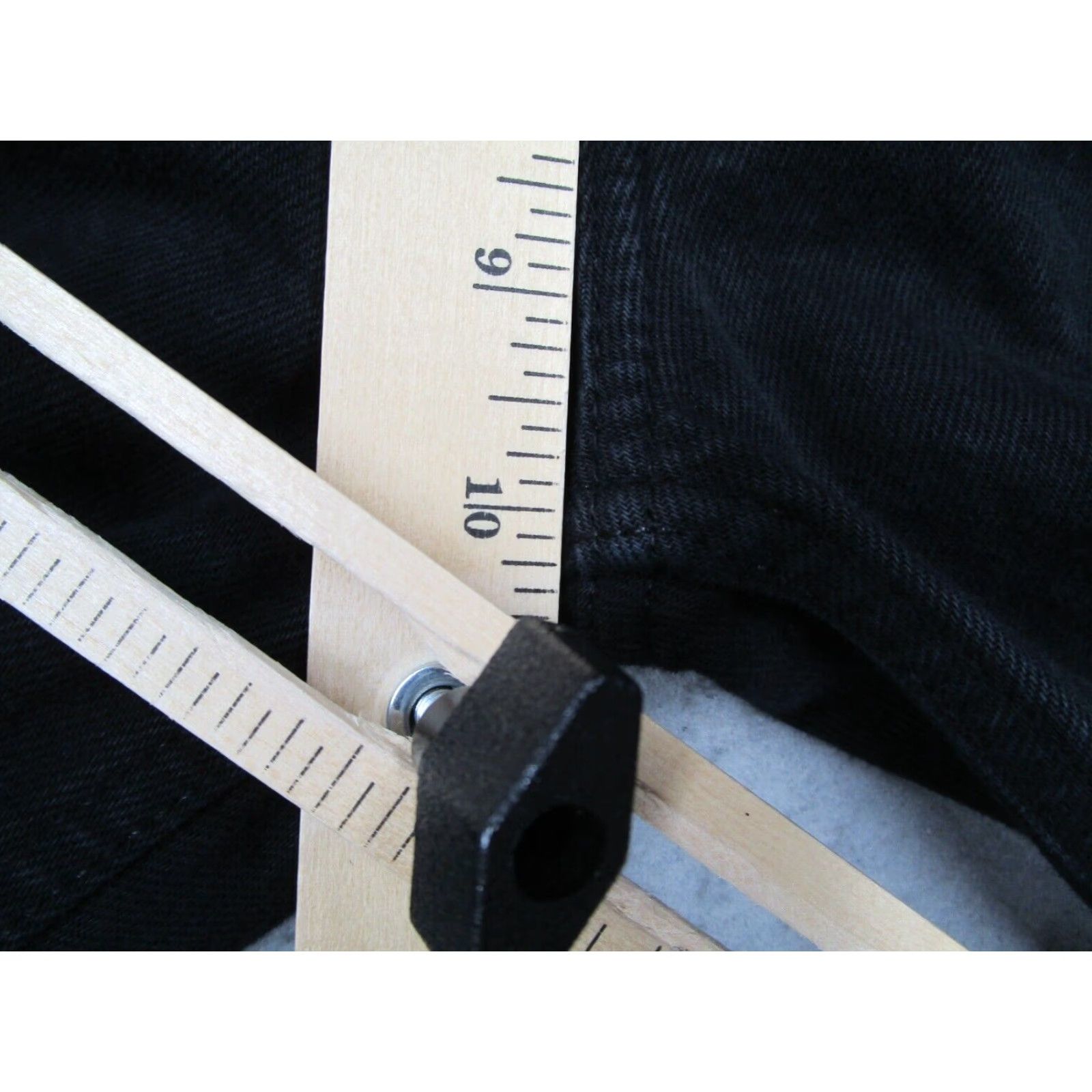 RE/DONE RE/DONE Jeans Women 24 Black Stove Pipe Button Fly Cropped Denim 27 Inseam 5-Pocket Stretch Size 42" / US 20 - 7 Thumbnail