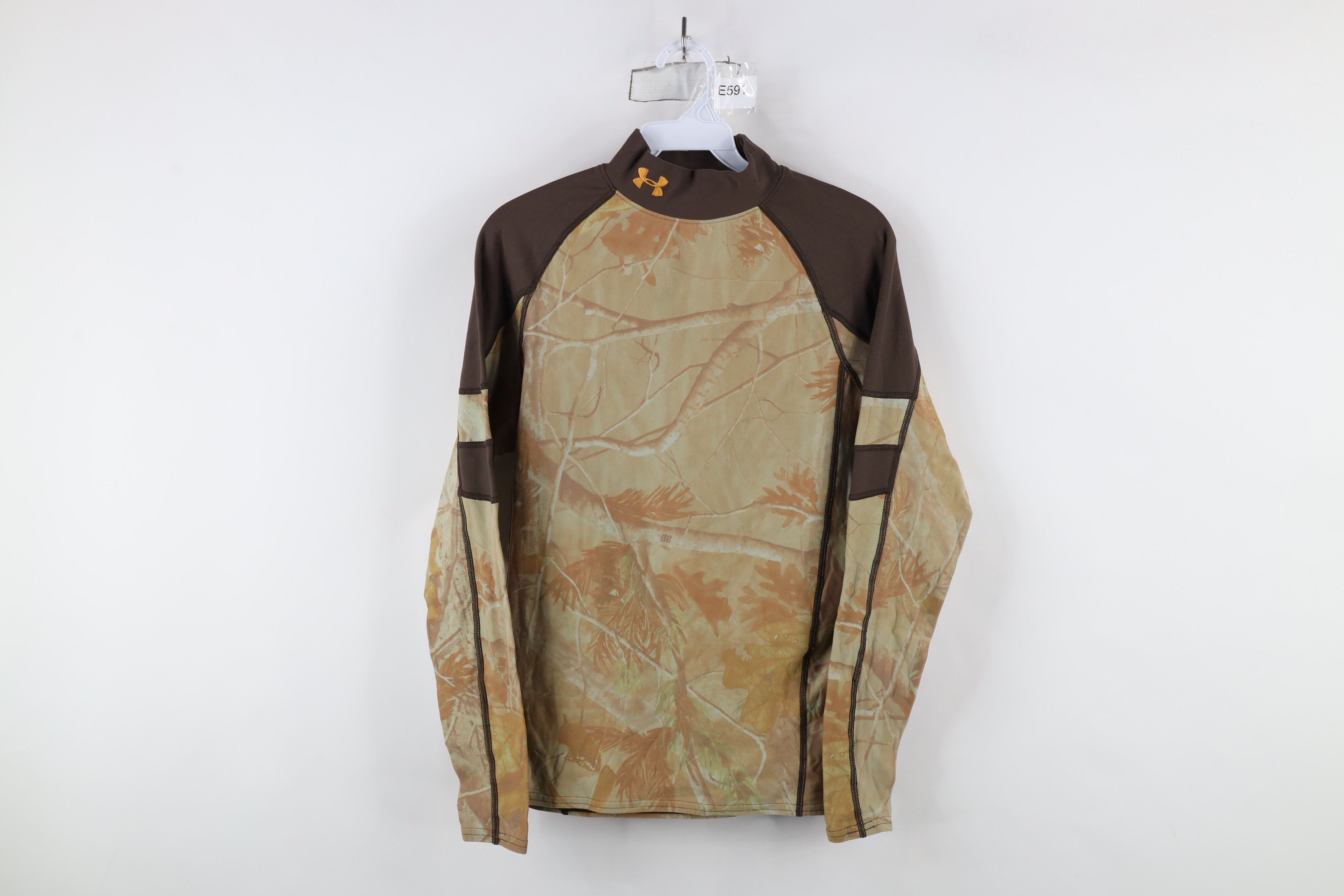Under Armour × Vintage Vintage Under Armour Tactical Camouflage Mock Neck Shirt Size US L / EU 52-54 / 3 - 1 Thumbnail
