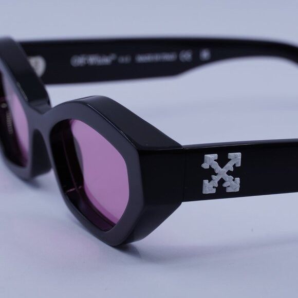 Off-White Off-White OERI144 HILO 1030 Sunglasses Black Cat Eye Frame Size ONE SIZE - 4 Thumbnail