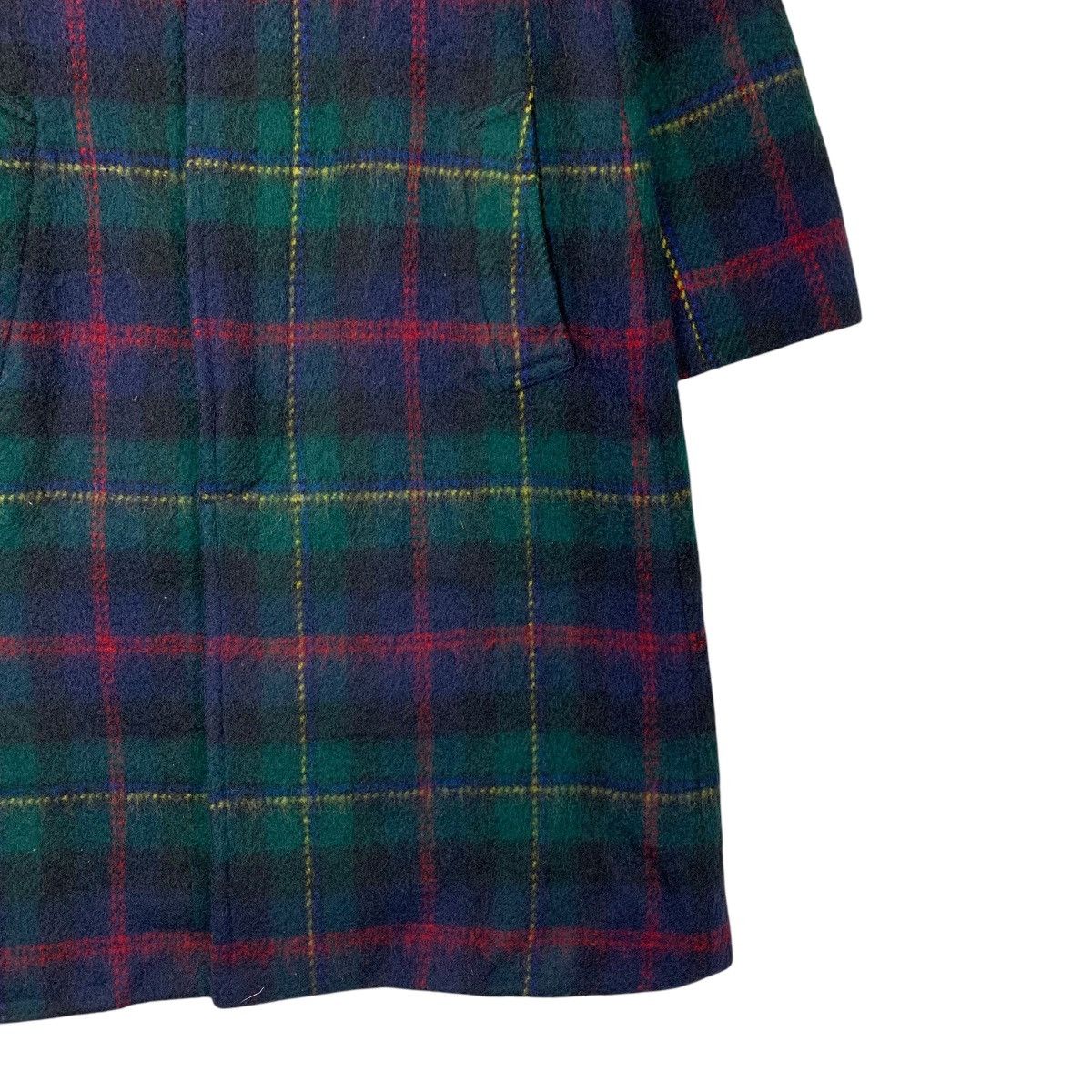 Japanese Brand LADIES TRADITIONAL Wool Tartan Long Coat #2068-C90 Size M / US 6-8 / IT 42-44 - 5 Thumbnail