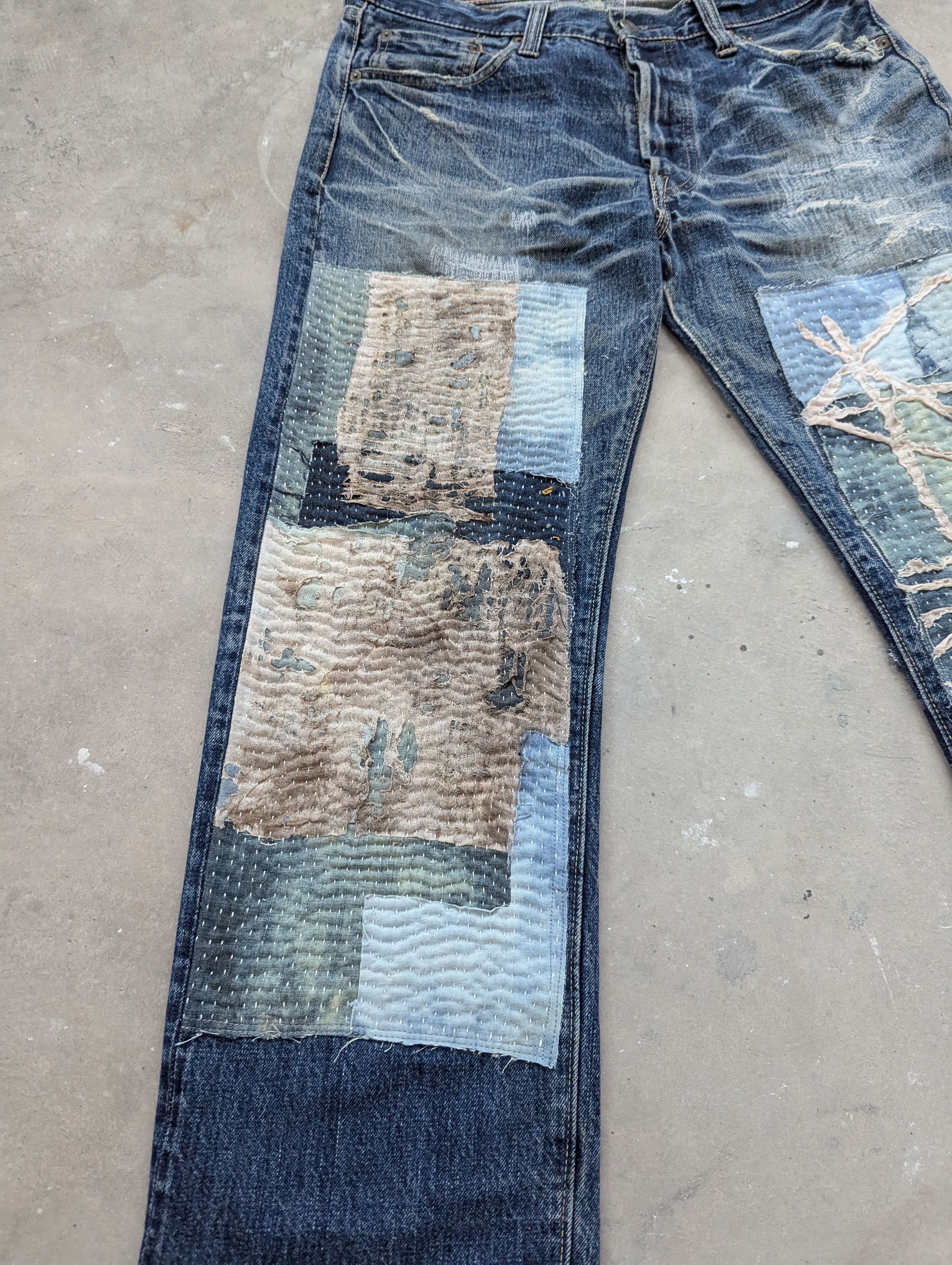 Japanese Brand × Sugar Cane OPEN ORDER 🔥 Vintage Sugar Cane Selvedge Distressed Denim Size US 32 / EU 48 - 5 Thumbnail