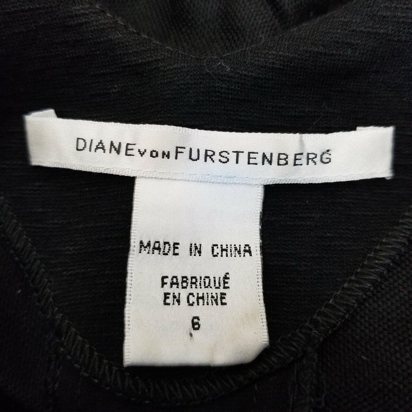 Diane von Furstenberg DVF Diane Von Furstenberg 6 Dress LBD Black CARITA Boat Neck Size M / US 6-8 / IT 42-44 - 6 Thumbnail