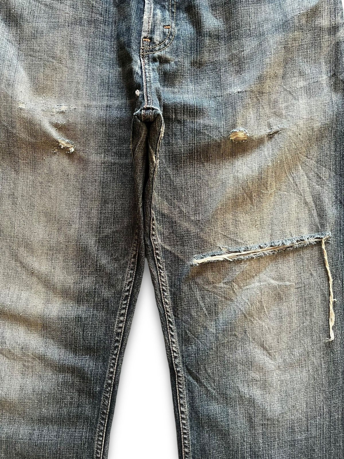 Levi's Vintage 80s Levis 569 Blue Wash Distressed Baggy Jeans 34x30 Size US 34 / EU 50 - 5 Thumbnail