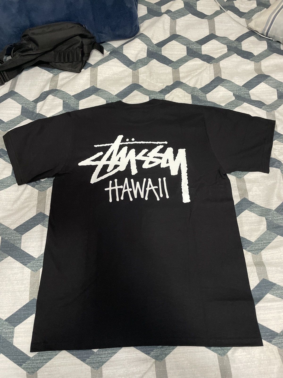 トップス STUSSY Hawaiian shirt black Stussy Mens Hawaiian Pattern Shirt – Extra Butter