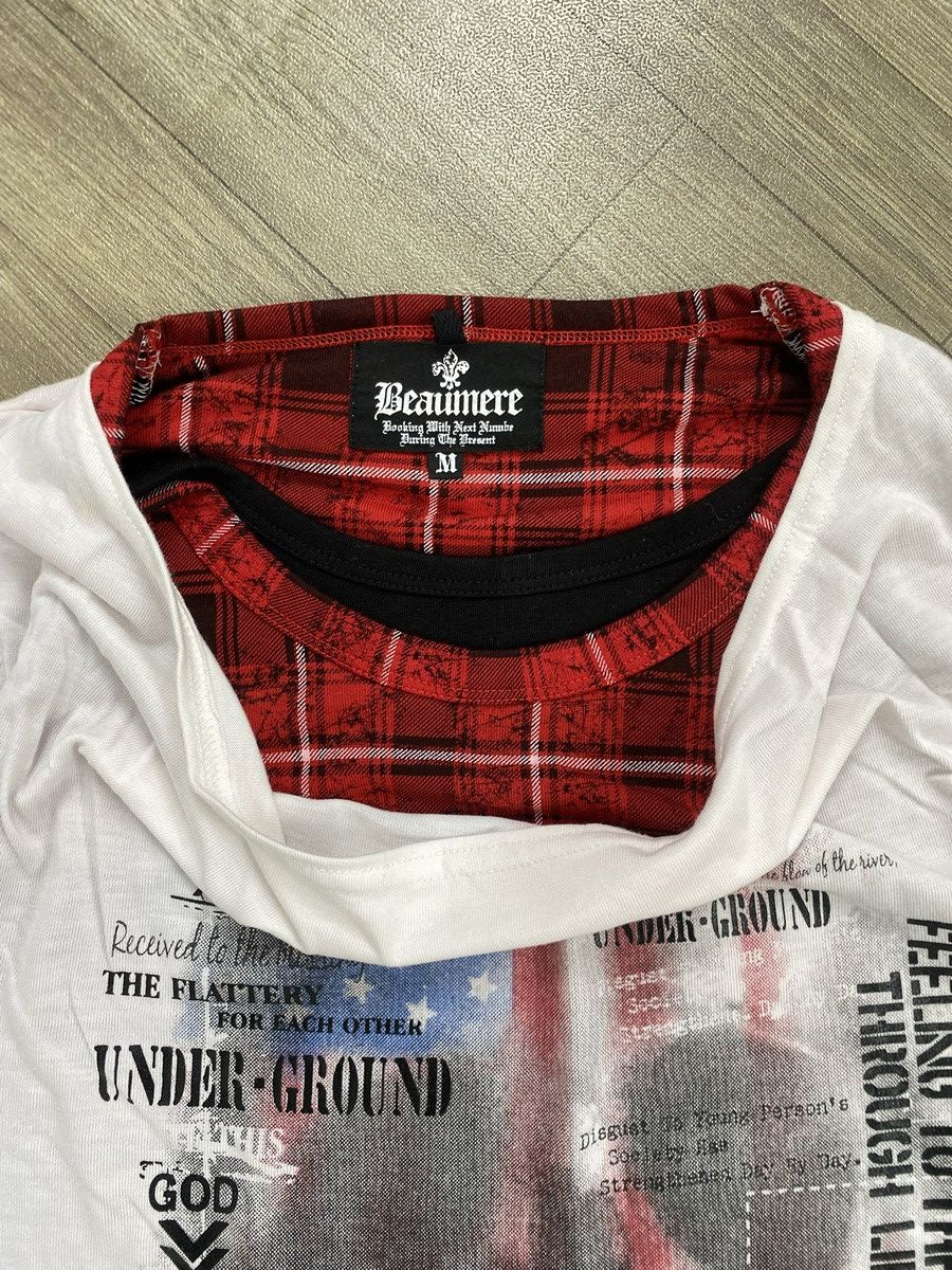 14th Addiction × If Six Was Nine × Le Grande Bleu (L.G.B.) 2000s Beaumerre Asymmetrical Double Layer Punk Longsleeve Size US M / EU 48-50 / 2 - 3 Thumbnail