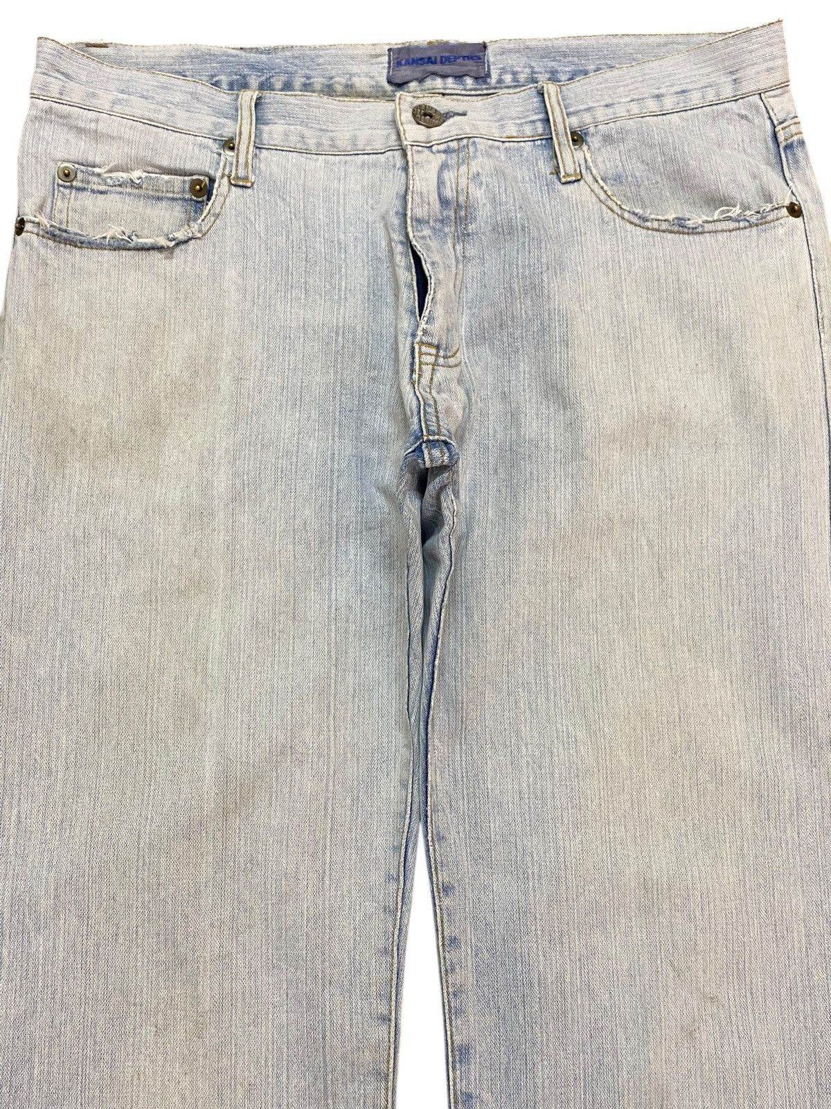Japanese Brand Vintage Japanese Brand Kansai Faded Loose Jeans Size US 37 - 3 Thumbnail