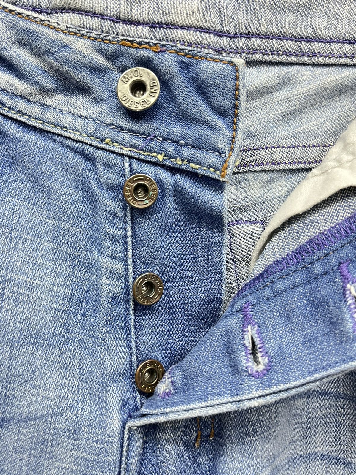 Diesel RARE💥Vintage DIESEL ZATHAN FLARE Distressed Clawmark Denim Size US 32 / EU 48 - 7 Thumbnail