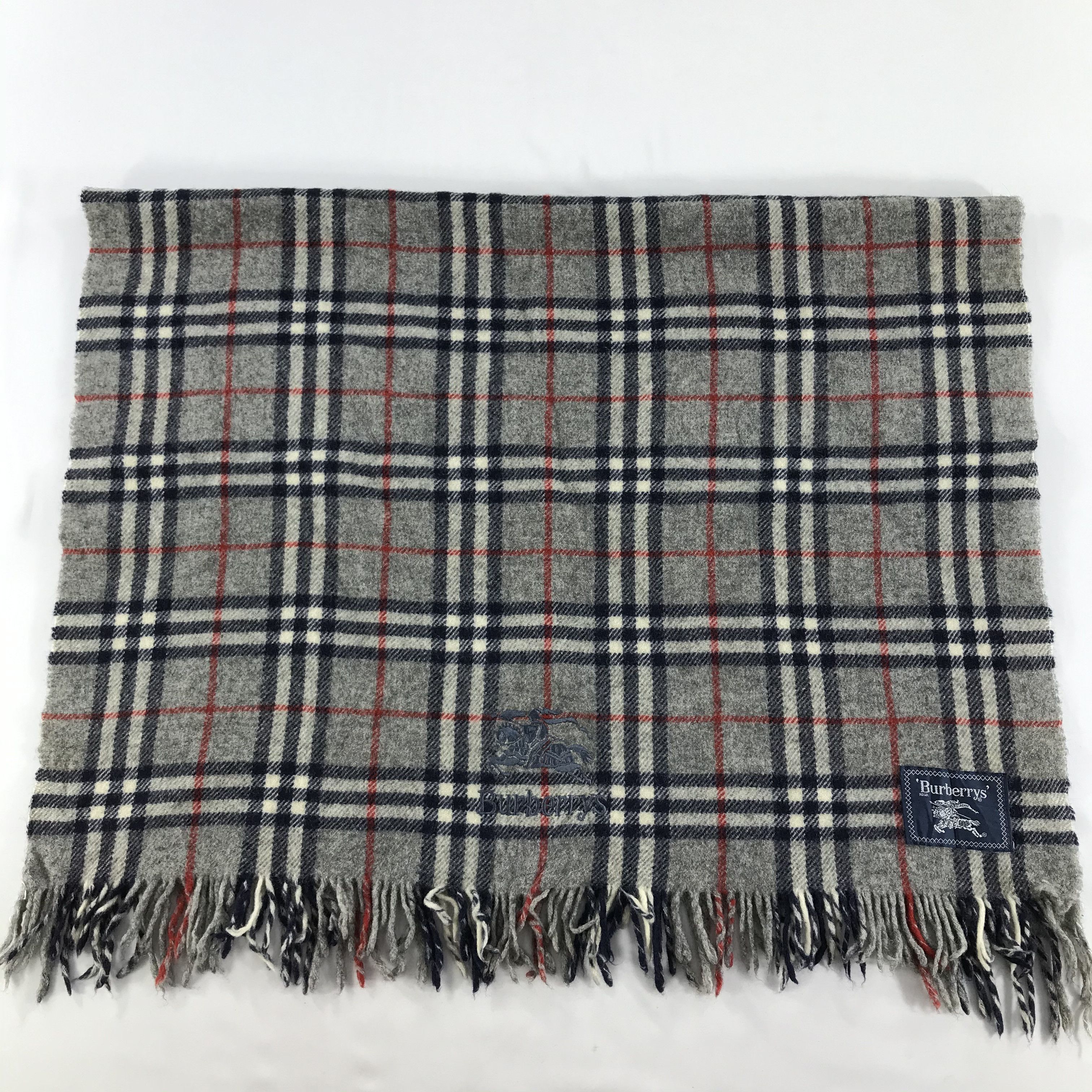 Burberry × Vintage Burberry Scarf / Muffler / Neckwear - WW1610 Size ONE SIZE - 2 Thumbnail