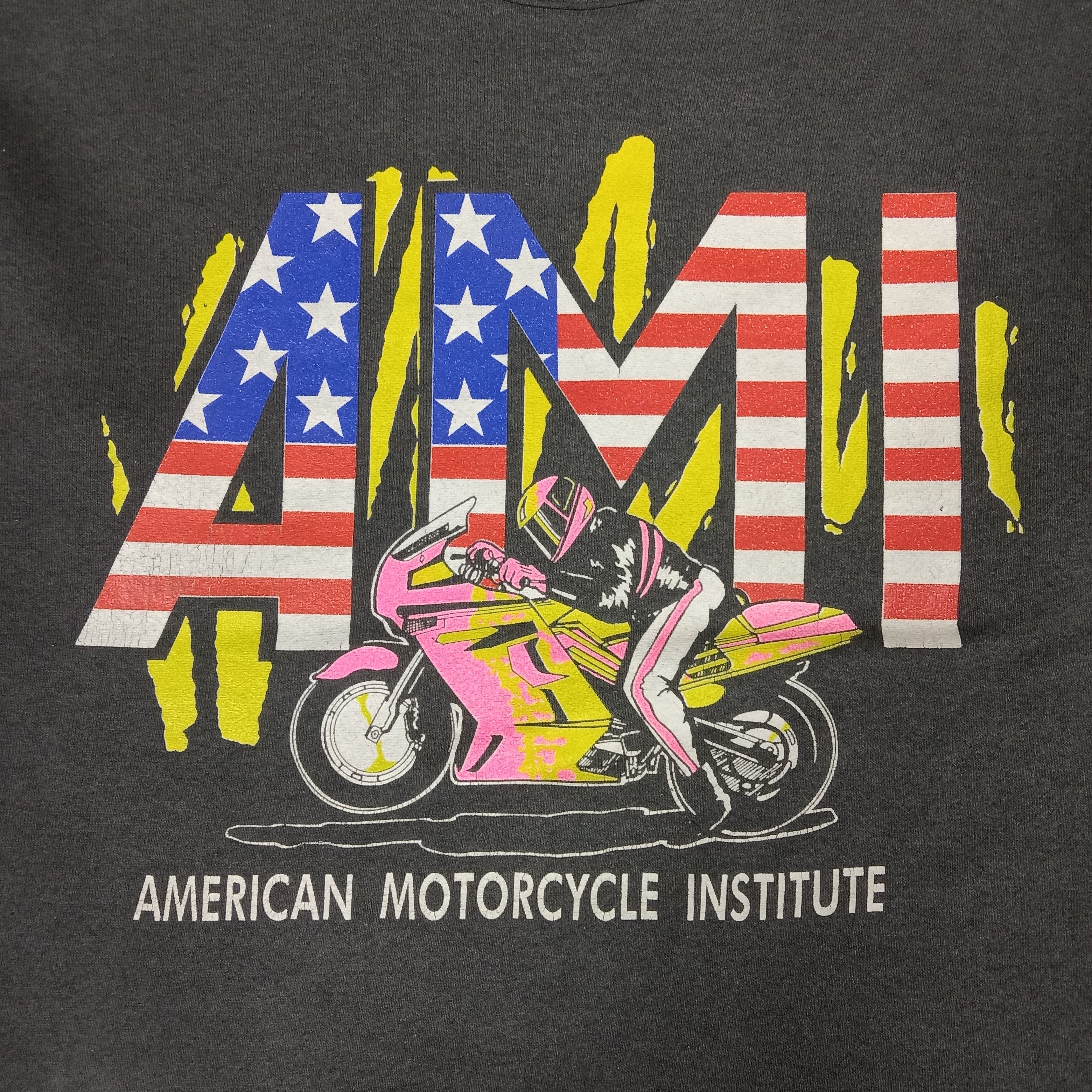 AMI × Vintage Vintage 90's American Motorcycle Institute Bikers Sweatshirt Size US S / EU 44-46 / 1 - 2 Thumbnail