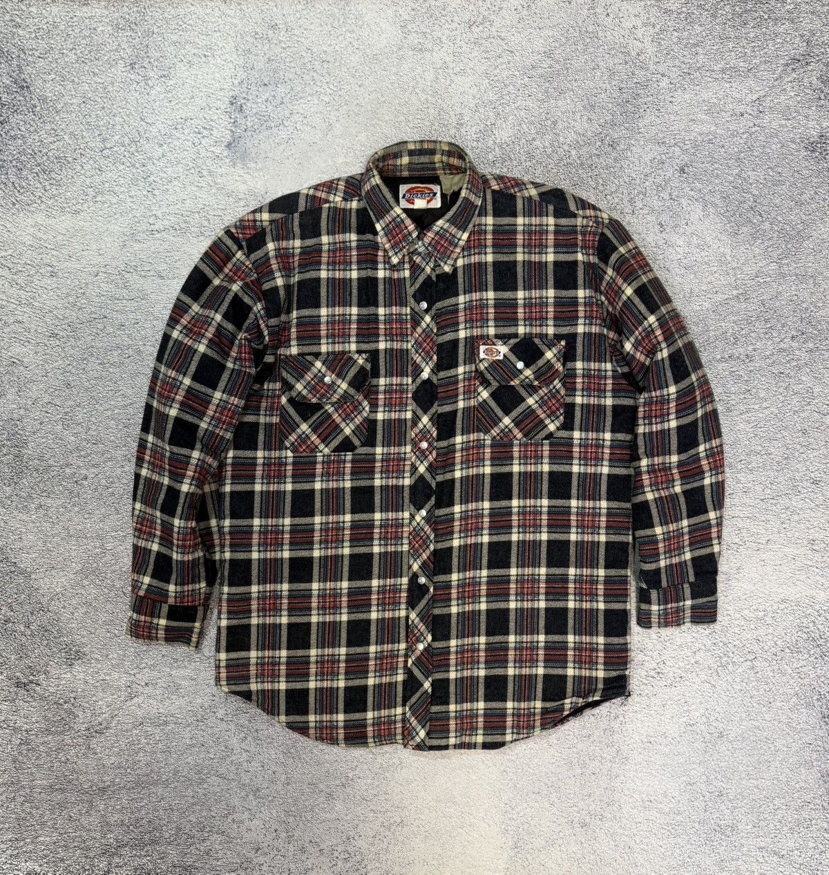 Dickies Vintage Dickies Flannel Shirt Jacket Quilted Lined Mens L Size US L / EU 52-54 / 3 - 1 Thumbnail