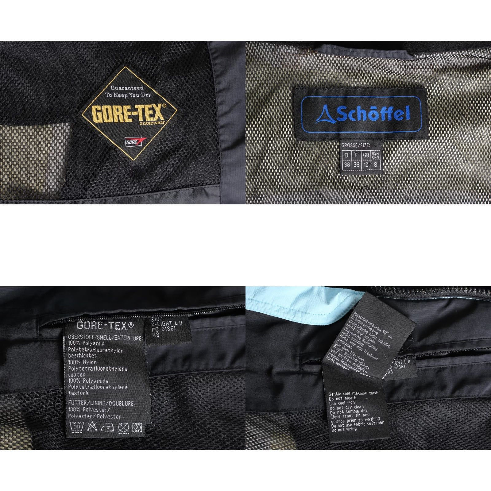 Vintage SCHOFFEL X-LITE GORE-TEX Hooded Jacket Women Size EU 38 UK 12 MJ6616 Size XS / US 0-2 / IT 36-38 - 8 Thumbnail
