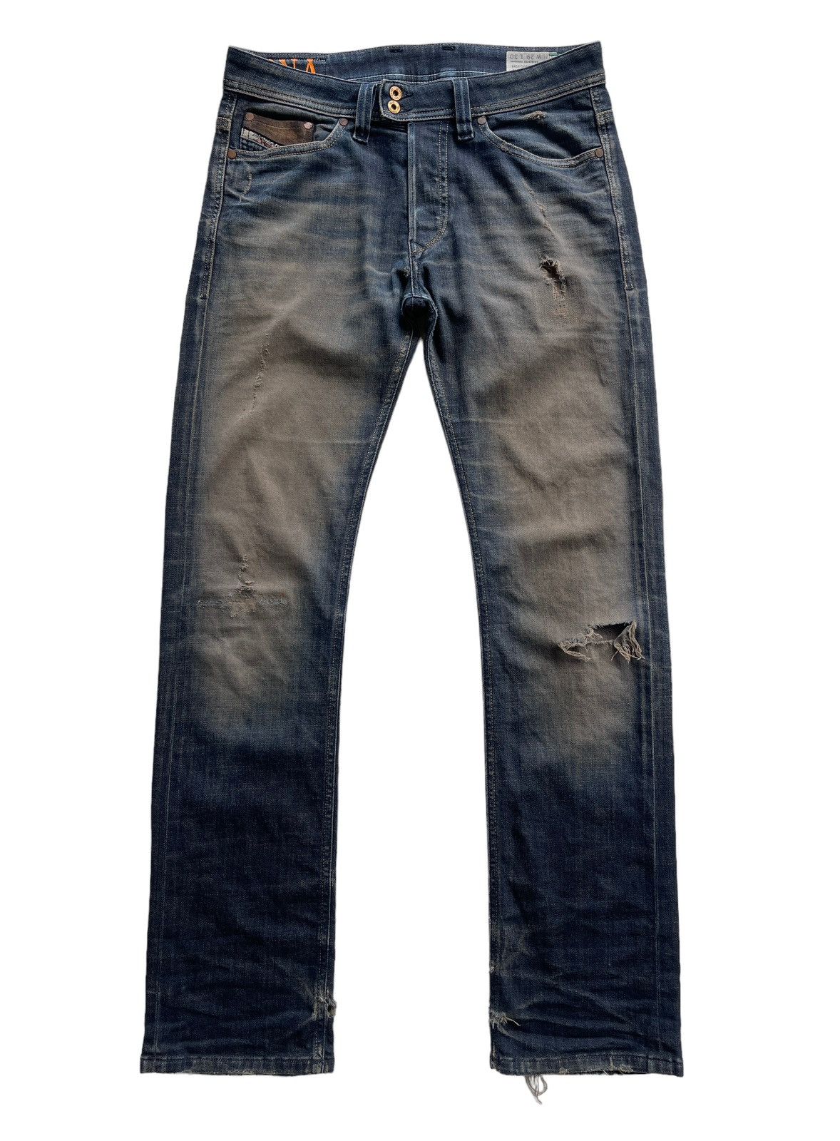 Image of Avant Garde x Diesel 2011 Diesel Dirty Newage Distressed Denim in Dark Blue, Men's (Size 30)