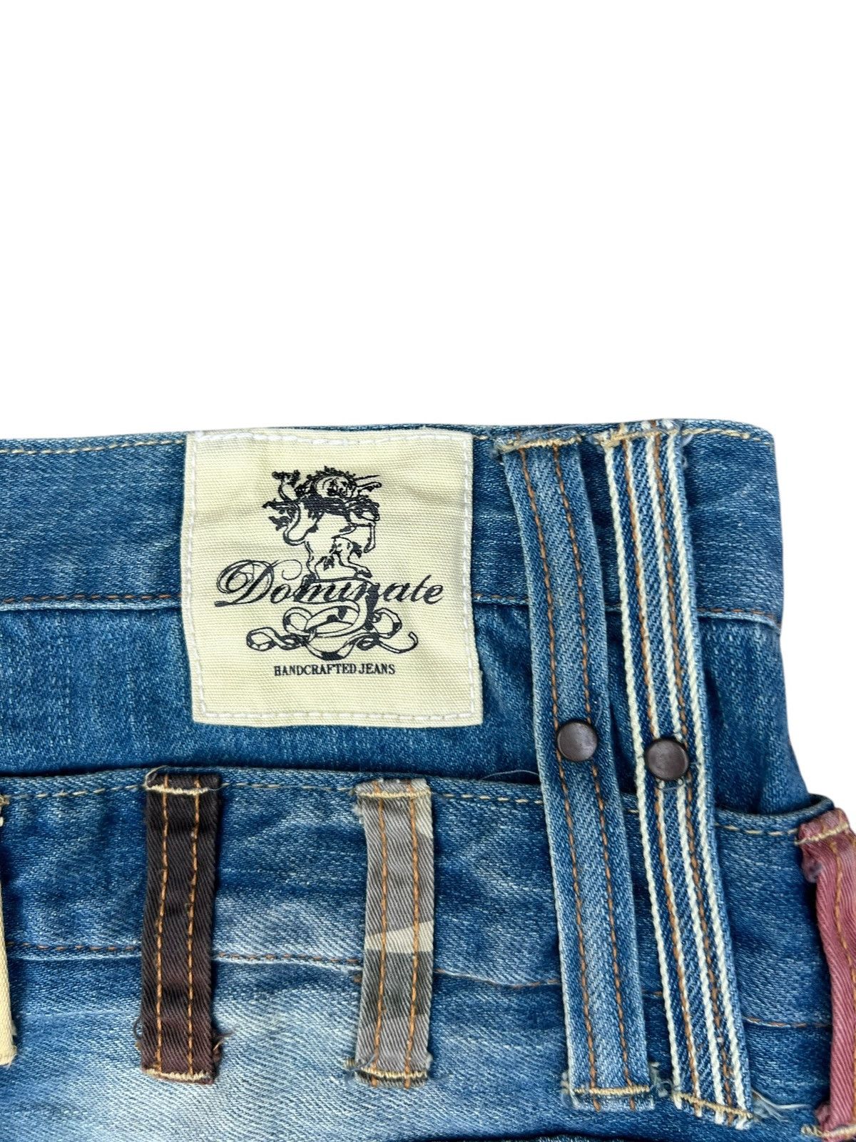 Japanese Brand Mud Wash Denim Double Waist Dominate Handcrafted Jeans Size US 30 / EU 46 - 17 Thumbnail