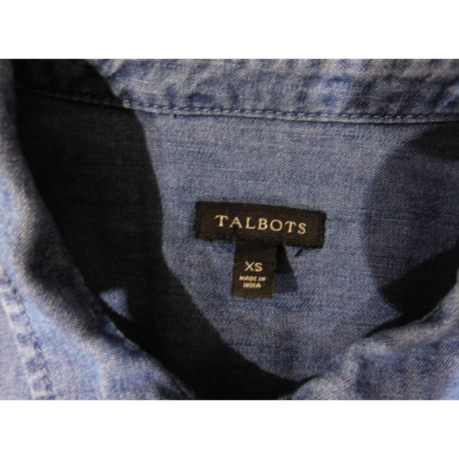 Talbots Talbots Denim Shirt Womens XS Blue Button-Up Long Sleeve Pockets Casual Shirt Regular Fit Size XS / US 0-2 / IT 36-38 - 7 Thumbnail