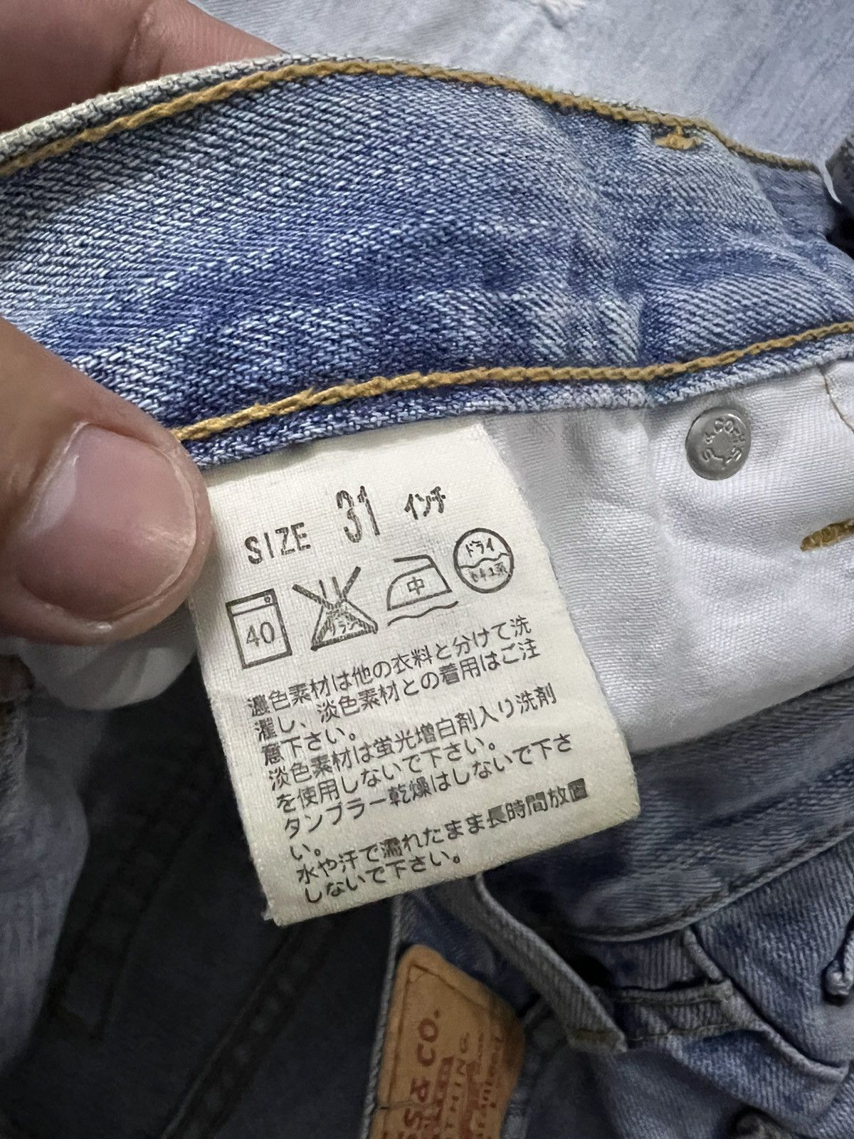 Levi's 💥Vintage Levis 533 Light Wash Distress Jean Size US 30 / EU 46 - 18 Thumbnail