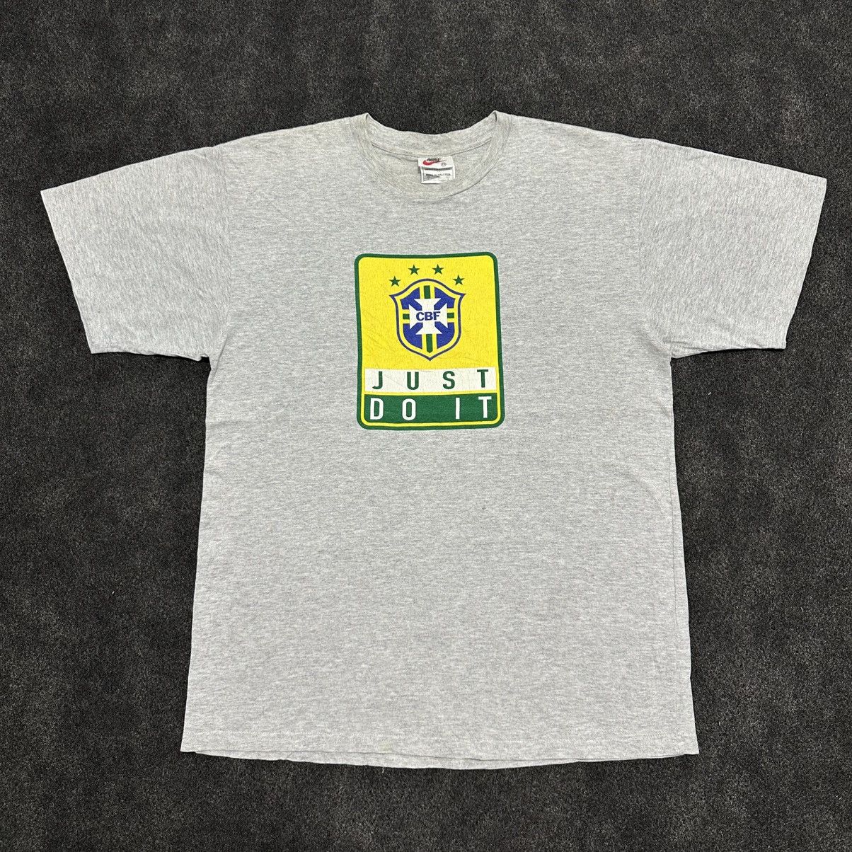 Nike Nike Vintage Y2K Brazil CBF "Just Do It" Futebol T-Shirt Size US M / EU 48-50 / 2 - 1 Thumbnail