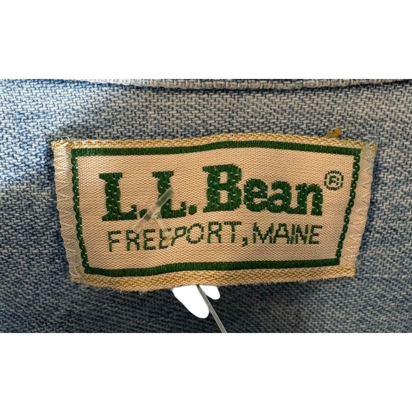 L.L. Bean Vintage L.L. Bean Denim Snap-On Long Sleeve Button Up XL Size US XL / EU 56 / 4 - 7 Thumbnail