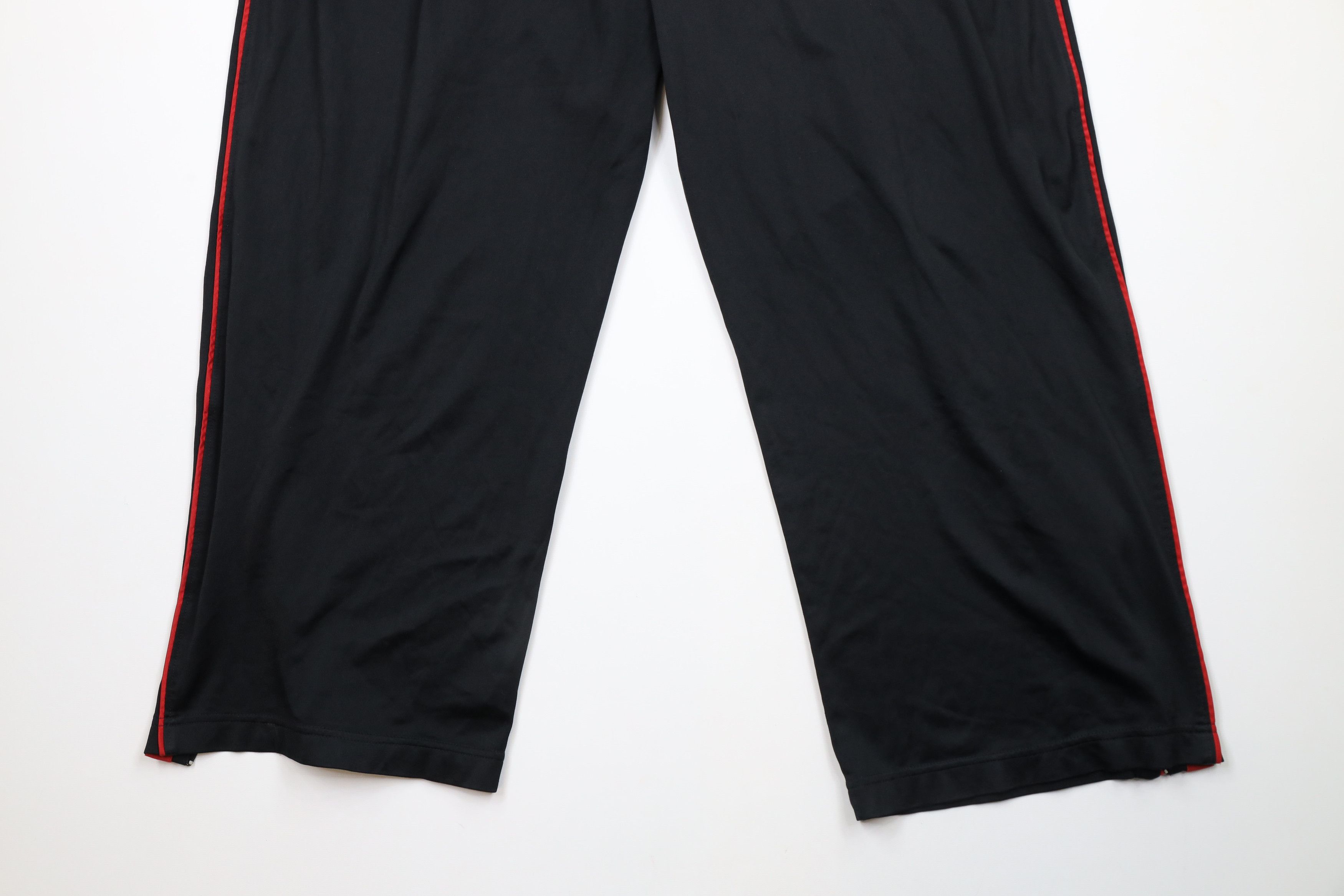 Nike × Vintage Vintage Nike Basketball Mini Swoosh Wide Leg Pants Black Size US 36 / EU 52 - 13 Thumbnail
