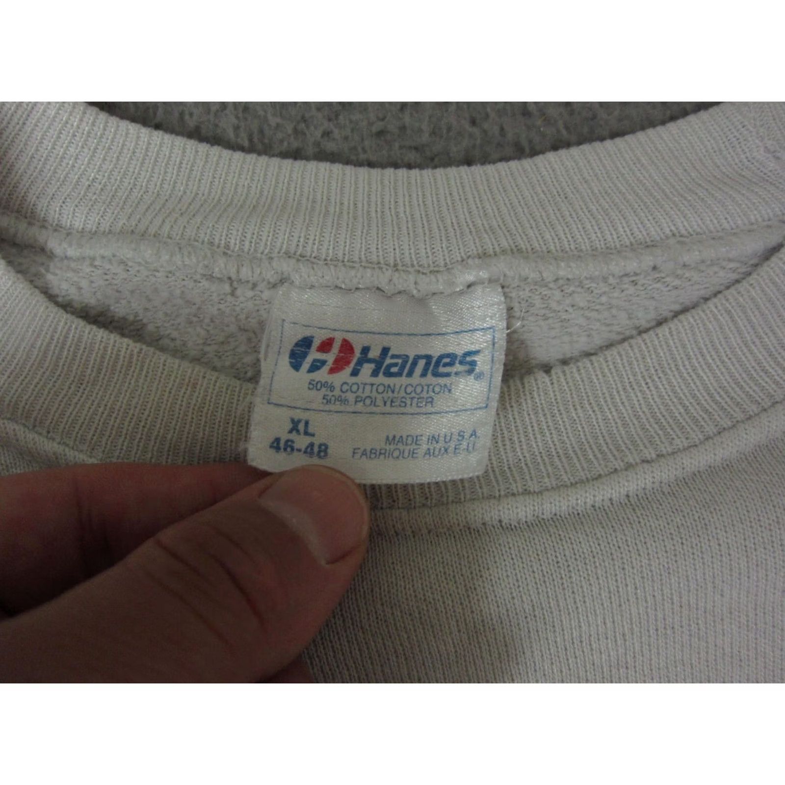 Hanes VINTAGE Hanes Sweatshirt Mens XL Gray 90s Fleece Pullover Golf Gym Training Running Race Size US XL / EU 56 / 4 - 5 Thumbnail