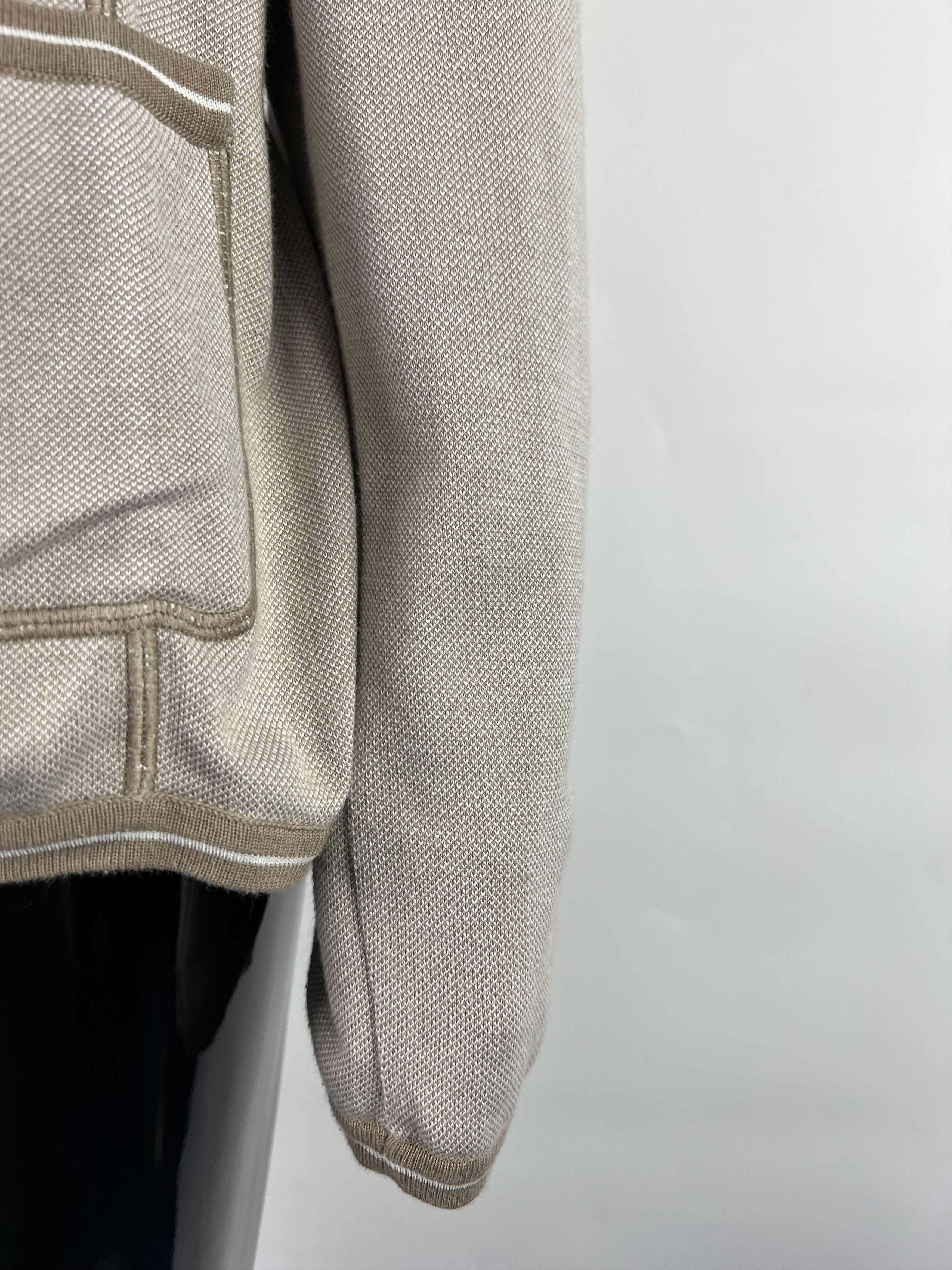 Fedeli Fedeli Women's Beige Cotton Cardigan Size IT50 Size XL / US 12-14 / IT 48-50 - 6 Thumbnail
