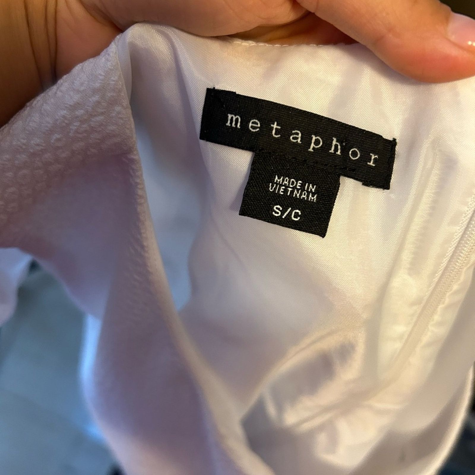 Other Metaphor White Textured Mini Dress Size S / US 4 / IT 40 - 3 Thumbnail