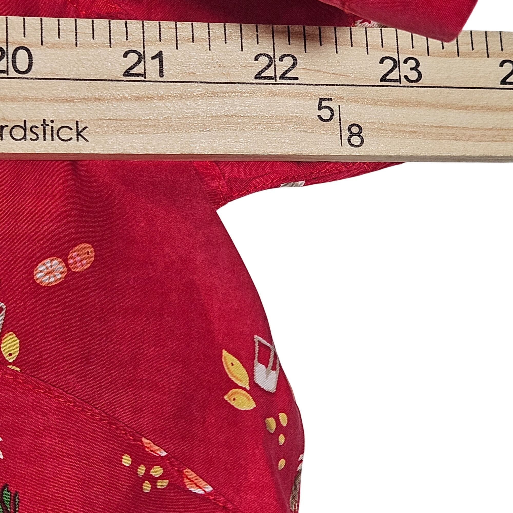 Liz Claiborne Liz Claiborne Women 100% Silk Red Short Sleeve Shirt Tropica Size L / US 10 / IT 46 - 10 Thumbnail