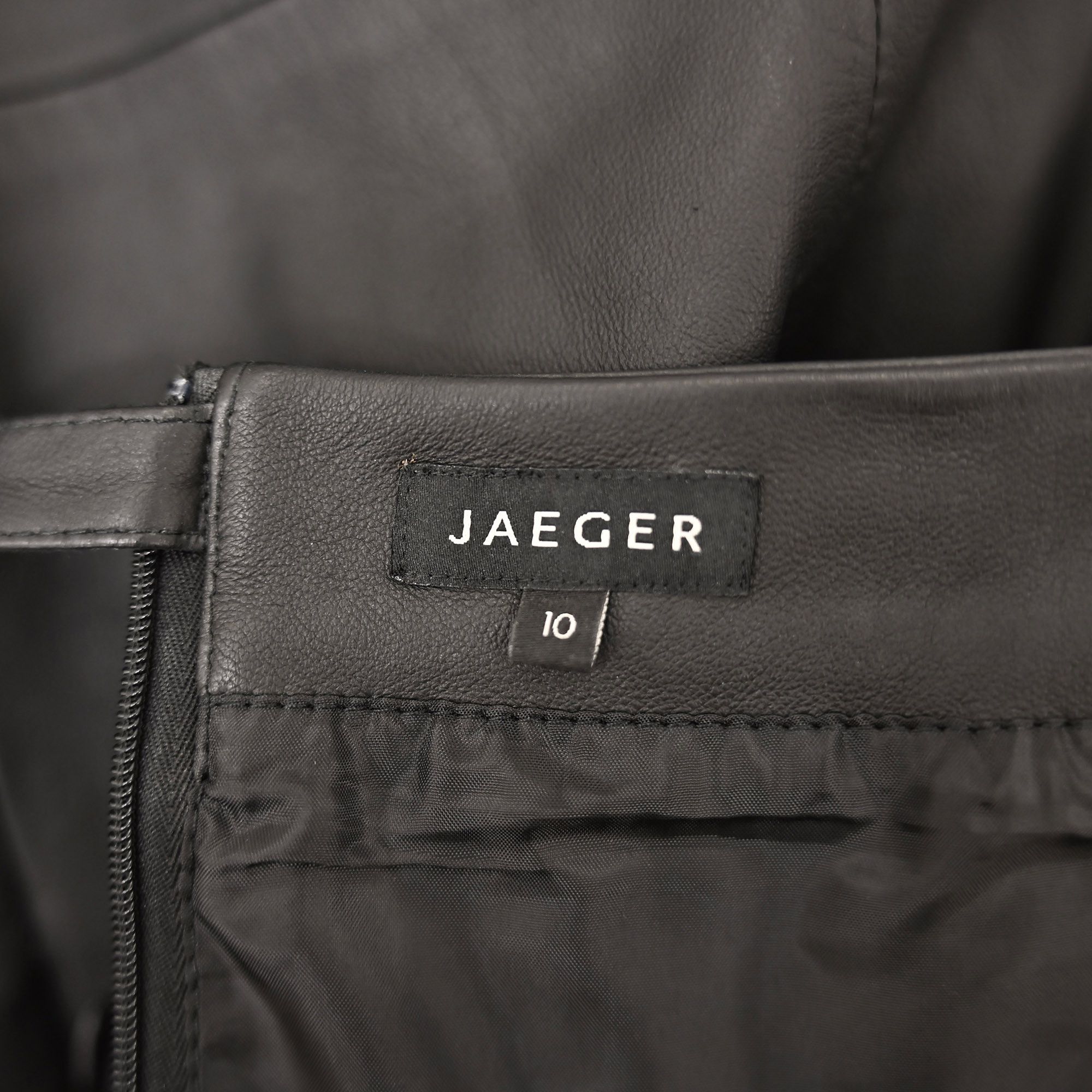 Jaeger Jaeger leather pencil midi skirt in black size M Size 28" / US 6 / IT 42 - 3 Thumbnail