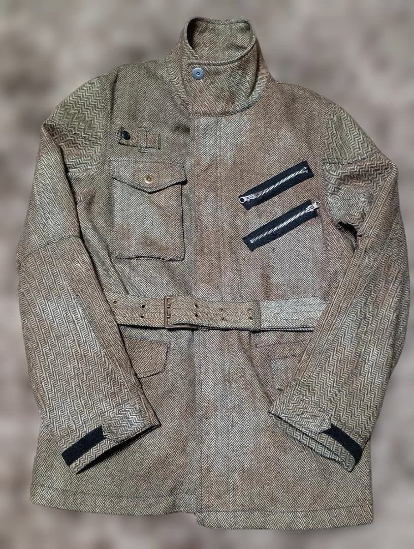 Japanese Brand PPFM Herringbone Utility Jacket with Zip Chest Pockets Size US M / EU 48-50 / 2 - 2 Thumbnail