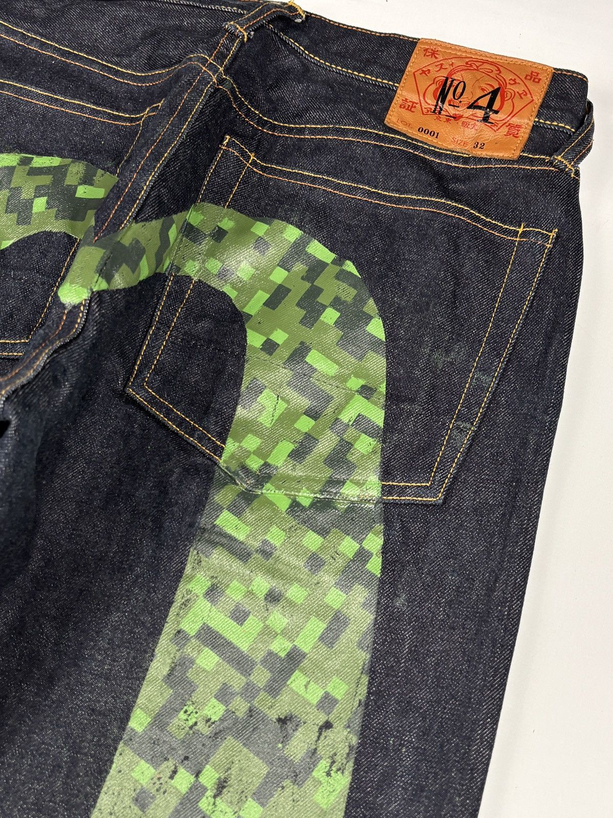 Evisu Lot.0001 Camouflage Print Daicock Selvedged Jeans Size US 32 / EU 48 - 3 Thumbnail
