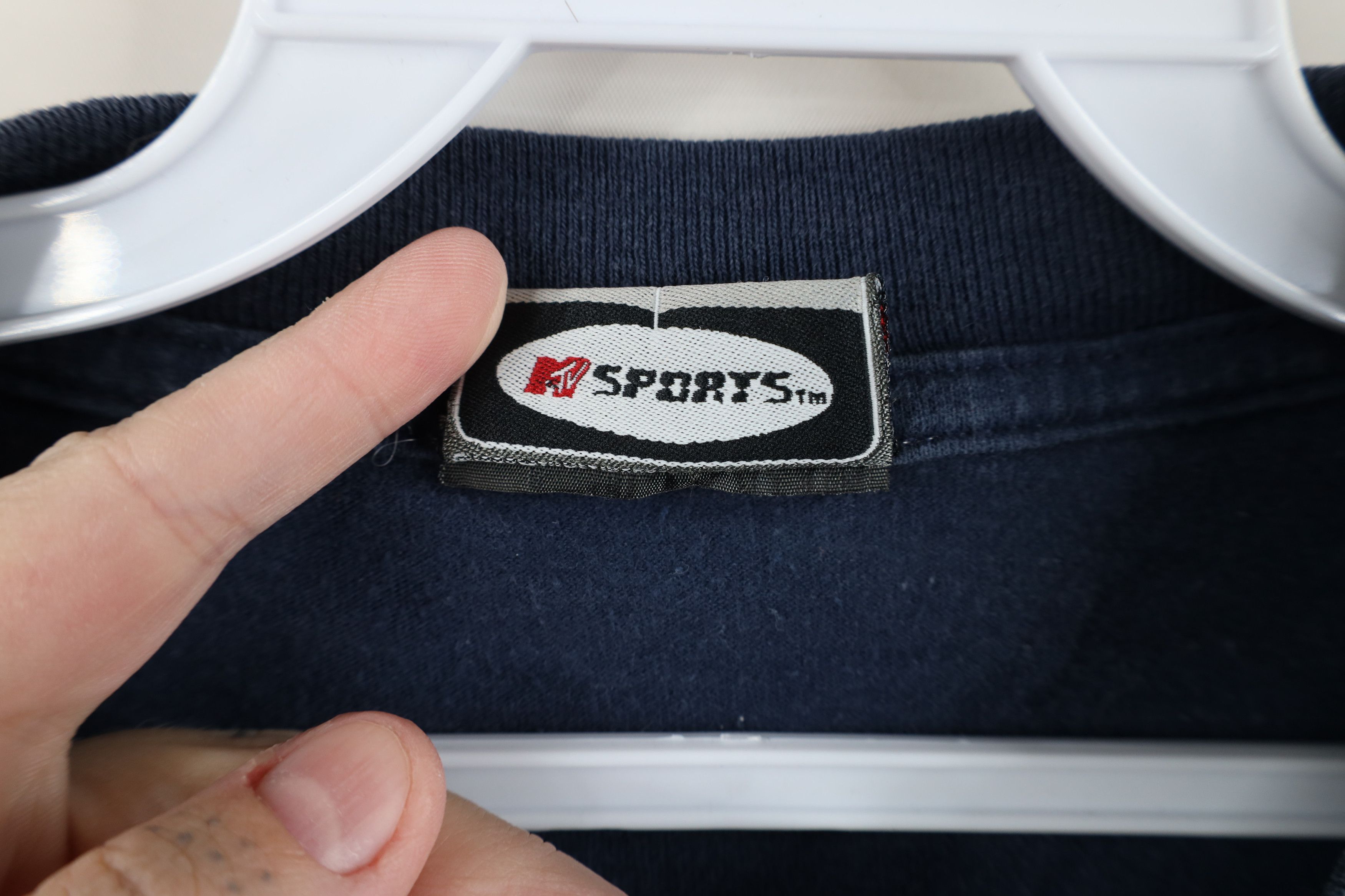 Vintage Vintage 90s MTV Sports Short Sleeve T-Shirt Blue Cotton Size US XL / EU 56 / 4 - 8 Thumbnail