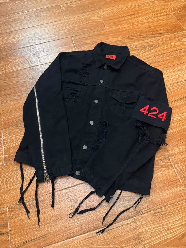 424 424 Fringed Black Jacket Size US S / EU 44-46 / 1 - 1 Thumbnail