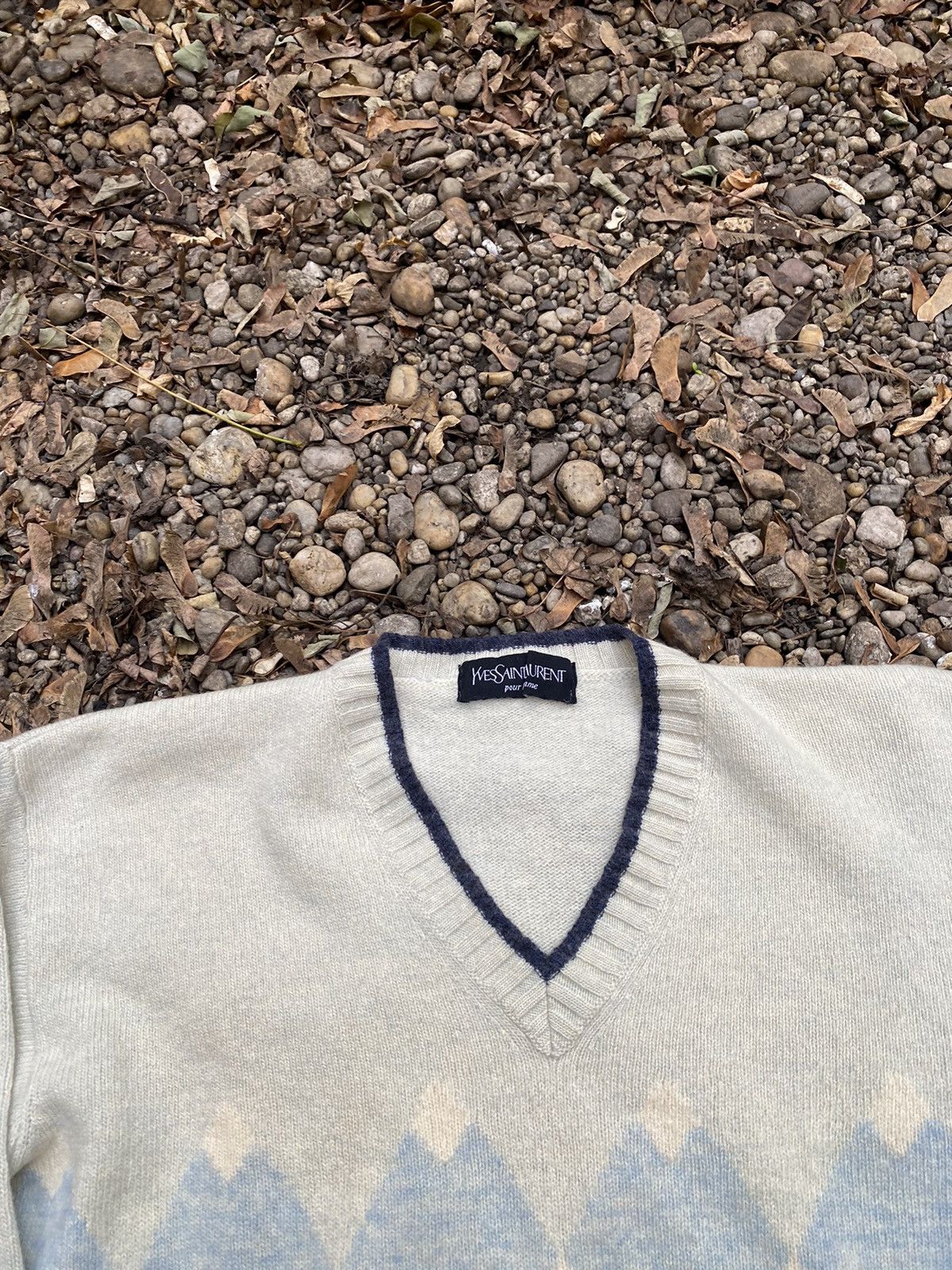 Vintage × Yves Saint Laurent Vintage YvesSaintLaurent YSL Small Embroidered Logo Sweater Size US XXL / EU 58 / 5 - 5 Thumbnail