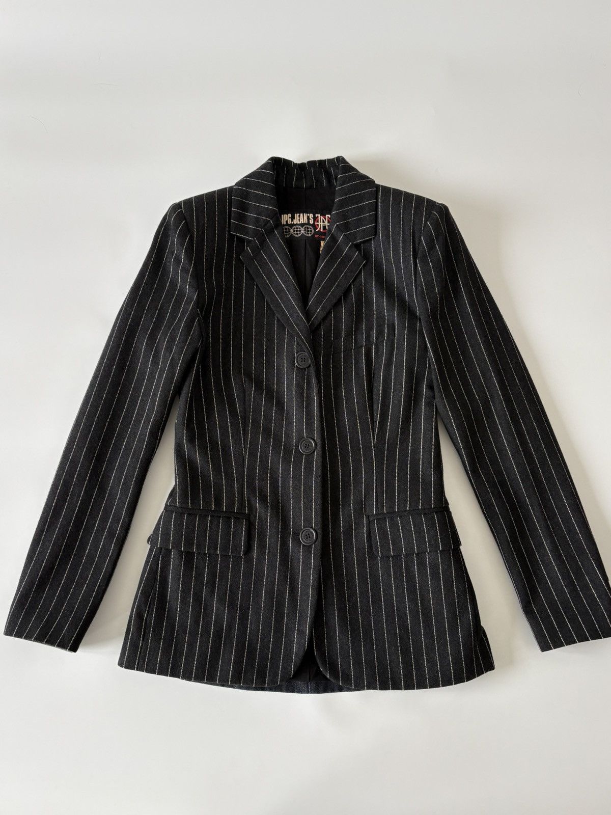 Jean Paul Gaultier Jean Paul Gaultier Jeans Tailored Blazer Striped Wool Denim Size M / US 6-8 / IT 42-44 - 9 Thumbnail