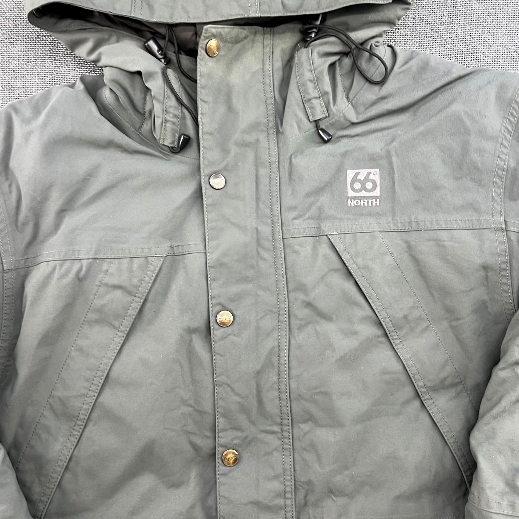 Vintage 66 Degree North Borsmork Goose Down Parka Jacket Mens Medium Hooded Gray Jacket Size US M / EU 48-50 / 2 - 5 Thumbnail
