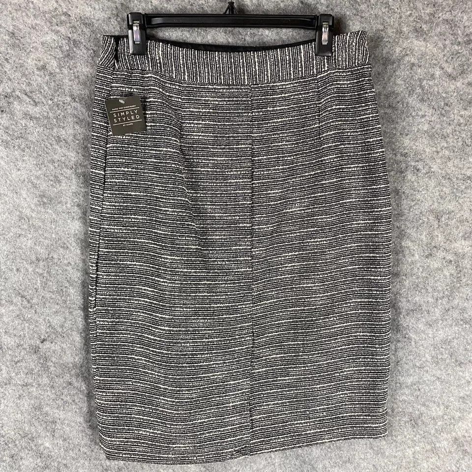 Other Simply Styled Skirt Size 8 Women's Striped NWT Polyester Size 30" / US 8 / IT 44 - 5 Thumbnail