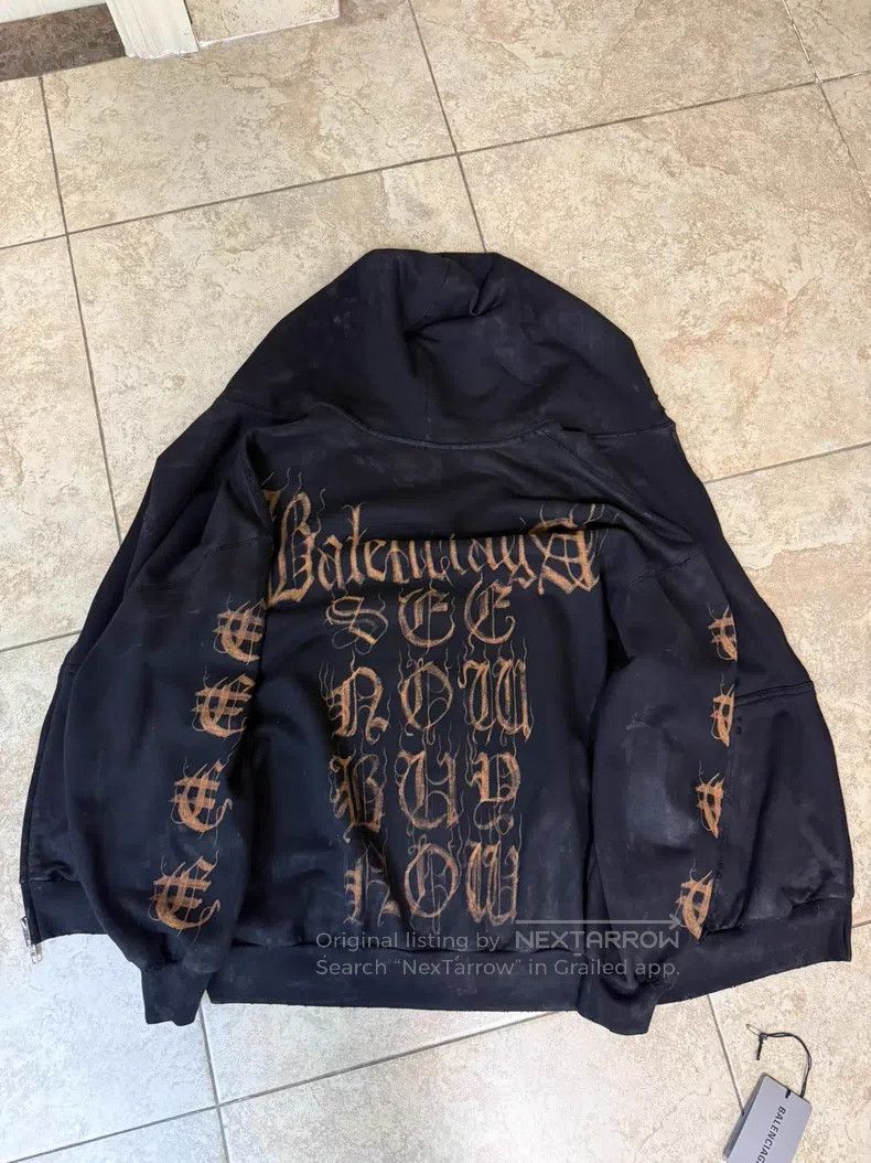Balenciaga Balenciaga Double-ended zip-up hooded long-sleeve jacket Size US M / EU 48-50 / 2 - 2 Thumbnail