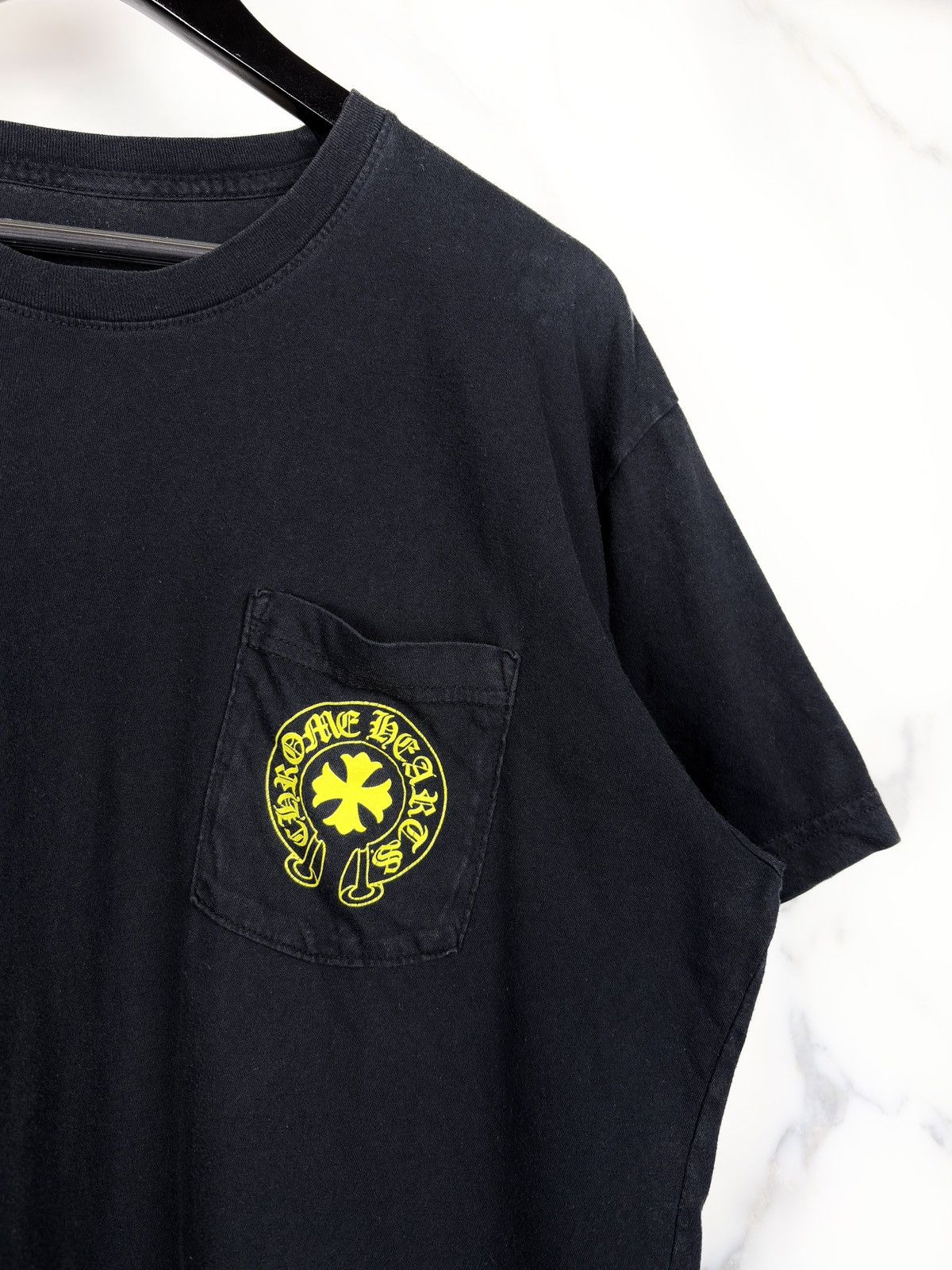 Chrome Hearts Chrome Hearts Yellow Eye Chart Horseshoe Logo Pocket Tshirt Size US XL / EU 56 / 4 - 6 Thumbnail
