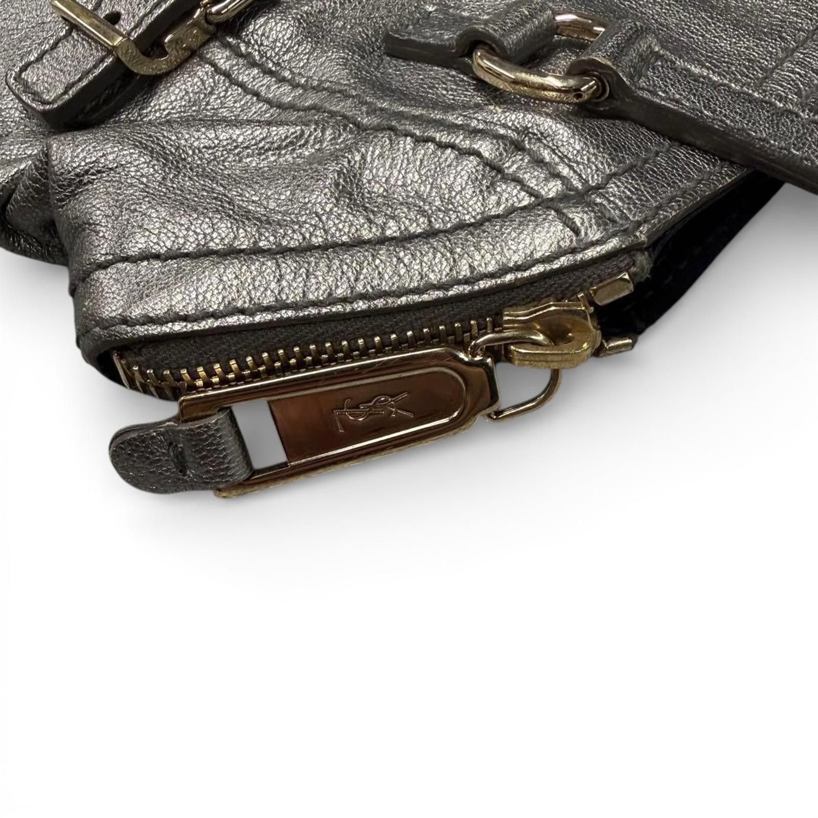 Saint Laurent Paris Saint Laurent - Metallic Leather Handbag with Gold-tone Size ONE SIZE - 3 Thumbnail
