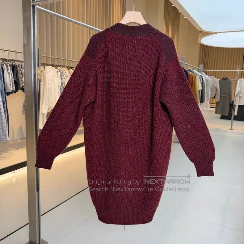 Hermes Hermes Red Cashmere Knit Mid-Length Open Cardigan Jacket Size XS / US 0-2 / IT 36-38 - 2 Thumbnail