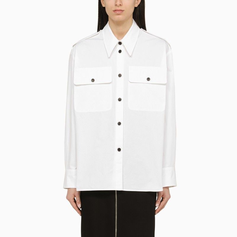 Image of Khaite Missa White Cotton Shirt, Women's (Size XS)