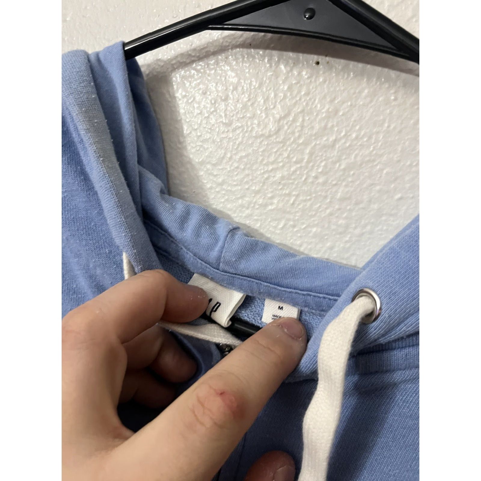 Gap Gap Women Full-Zip Hoodie Jacket Pocket Long Sleeve Blue Size M Adult Medium Cotton Basic Jacket Fine Knit Size M / US 6-8 / IT 42-44 - 3 Thumbnail